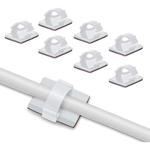 Elfcam® Clips Ajustables para Cables 50PCS Blanco 6mm
