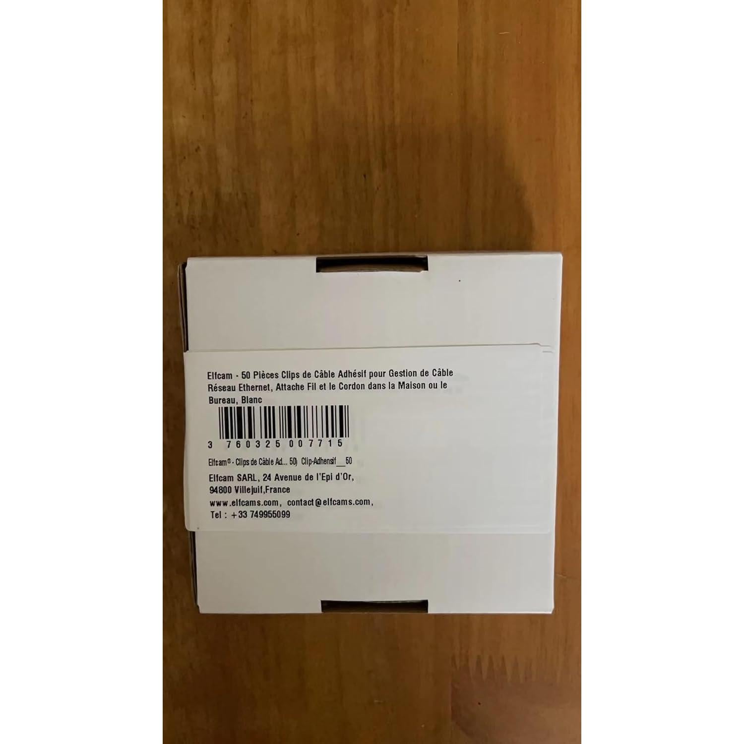 Elfcam® Clips Ajustables para Cables 50PCS Blanco 6mm