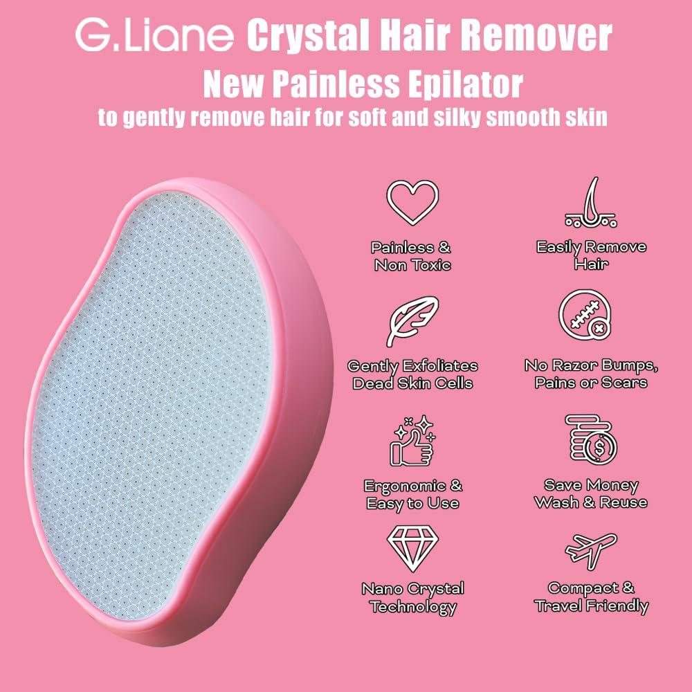 Removedor de Vello G.Liane Cristal Rosa Claro 10.5x6.5cm