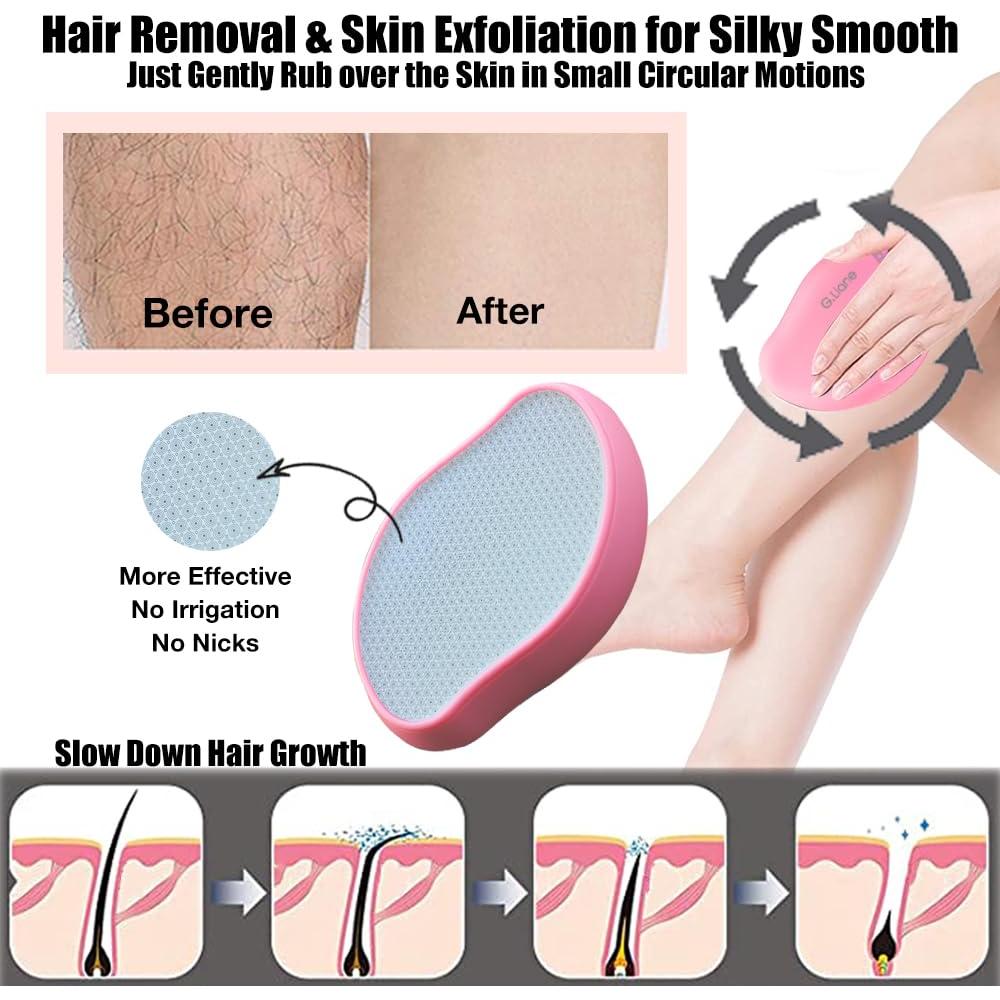 Removedor de Vello G.Liane Cristal Rosa Claro 10.5x6.5cm