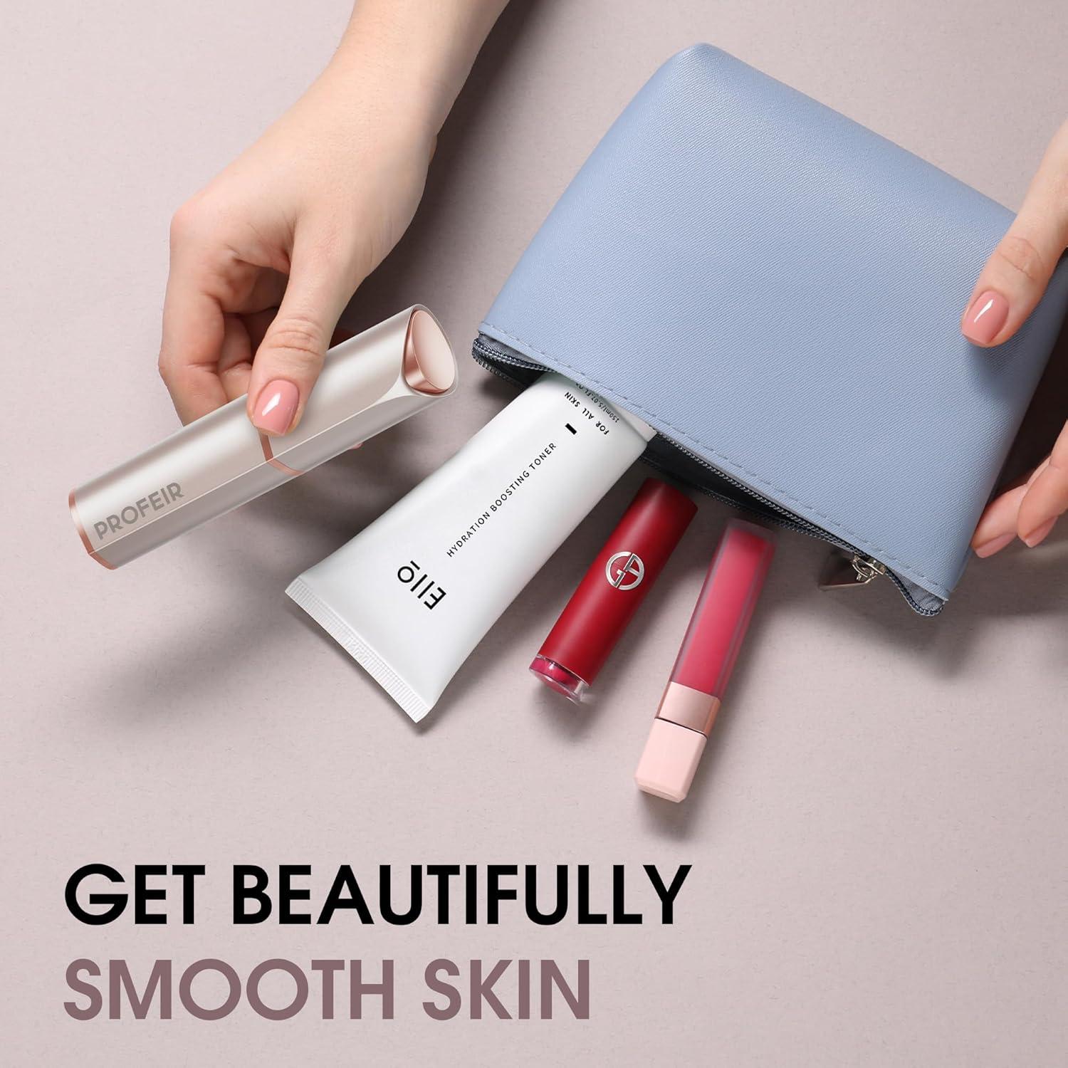 Afeitadora Facial Eléctrica Profeir PF7 Indolora Rosa