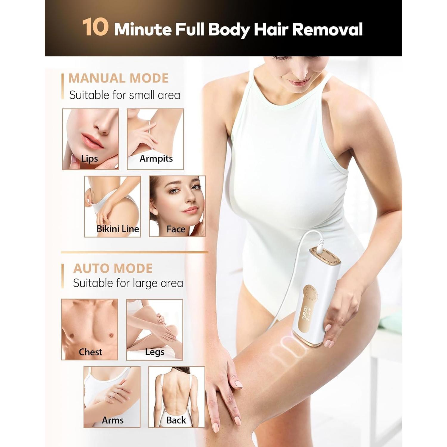 Depiladora Láser IPL LYSMOSKI 3 en 1 con Enfriamiento 9 Niveles