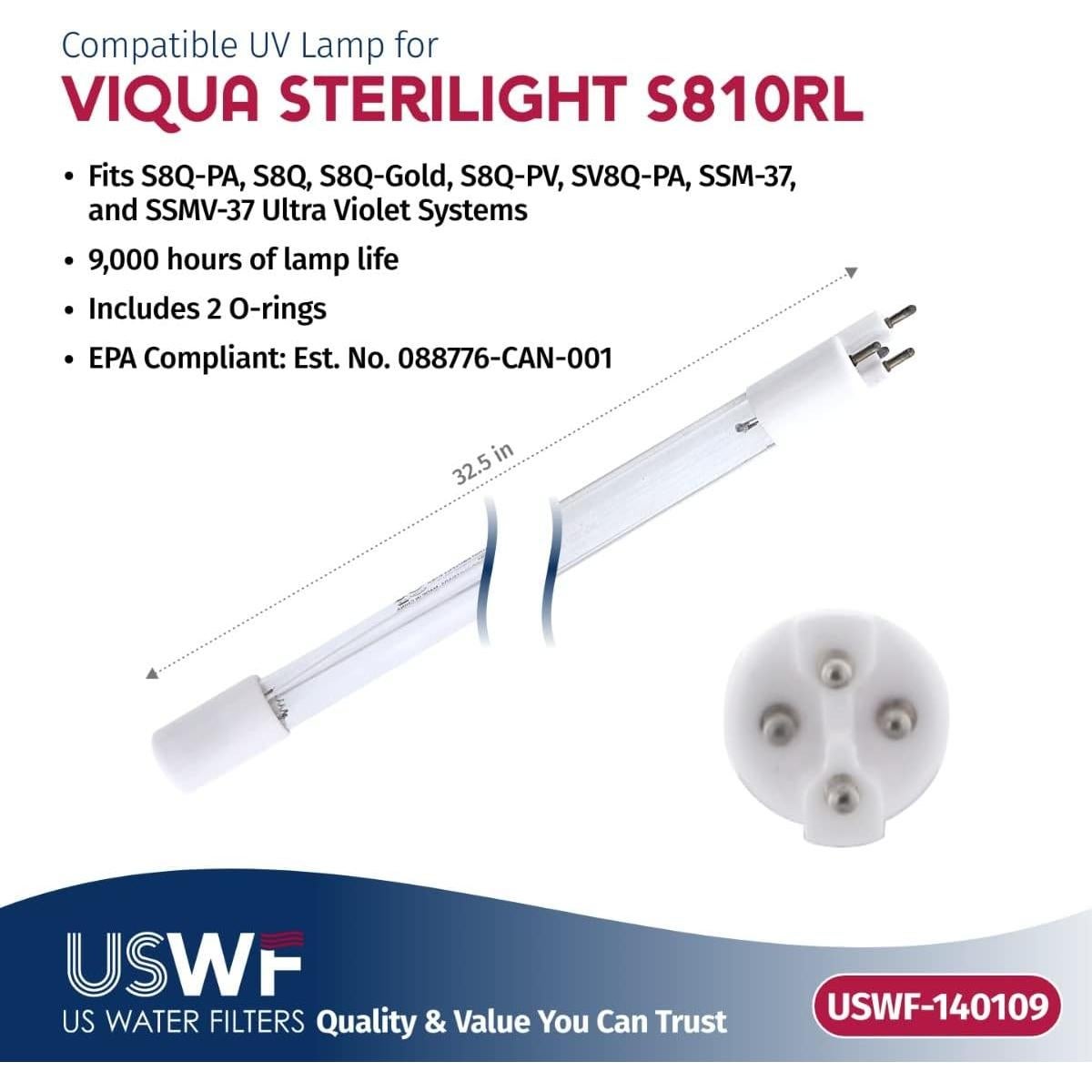 Lámpara UV USWF S810RL para Sistemas VIQUA | 9000 horas