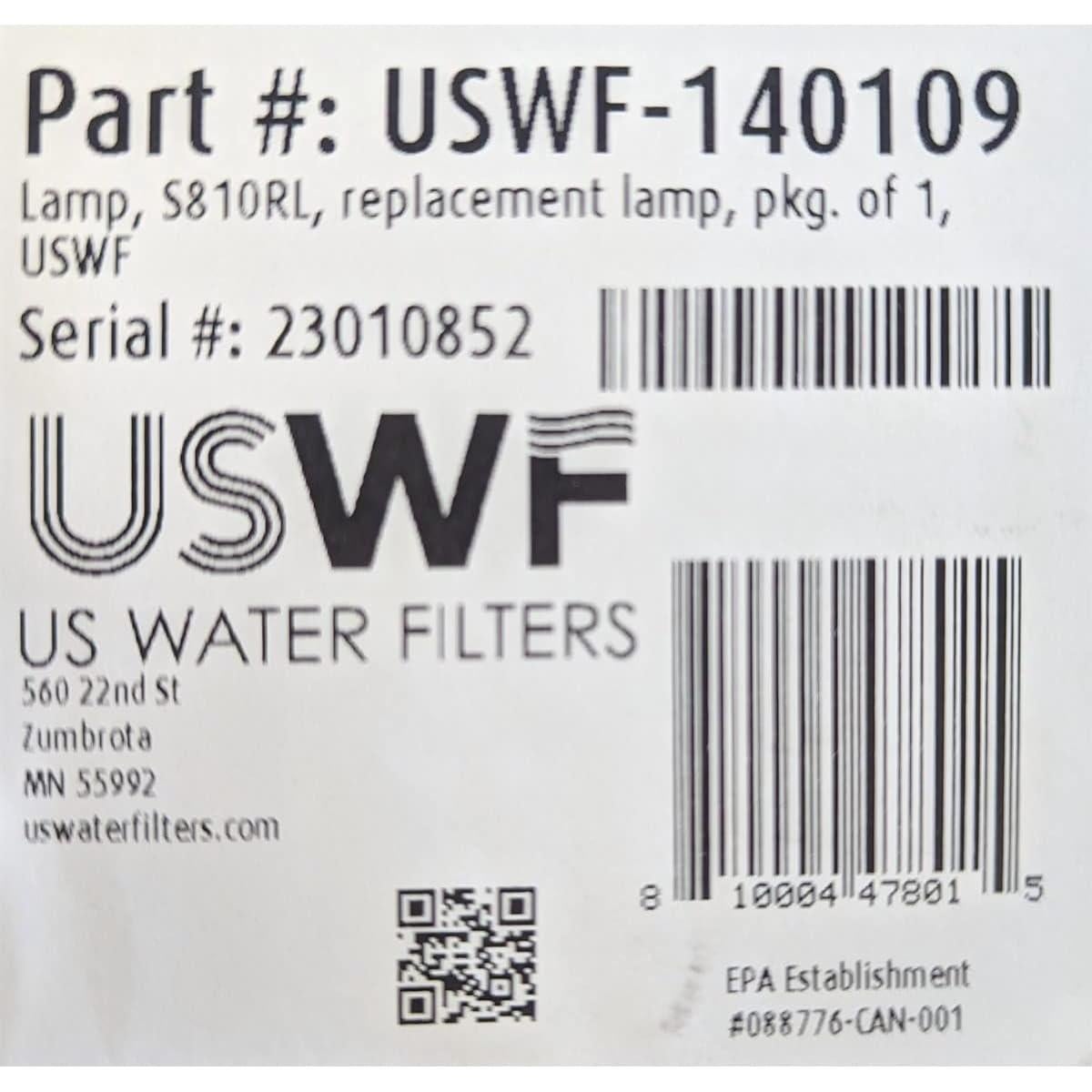 Lámpara UV USWF S810RL para Sistemas VIQUA | 9000 horas