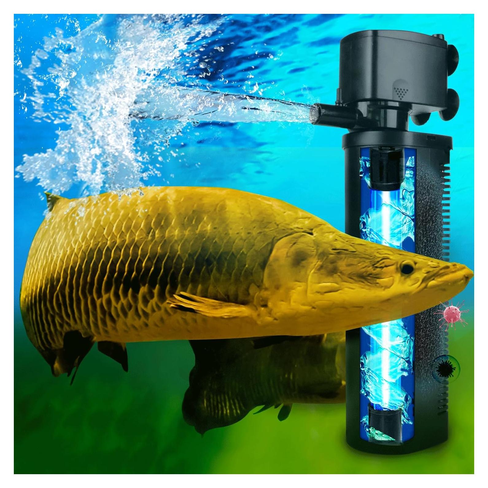 Filtro UV Coospider para Acuario 75-1130 Litros 600GPH