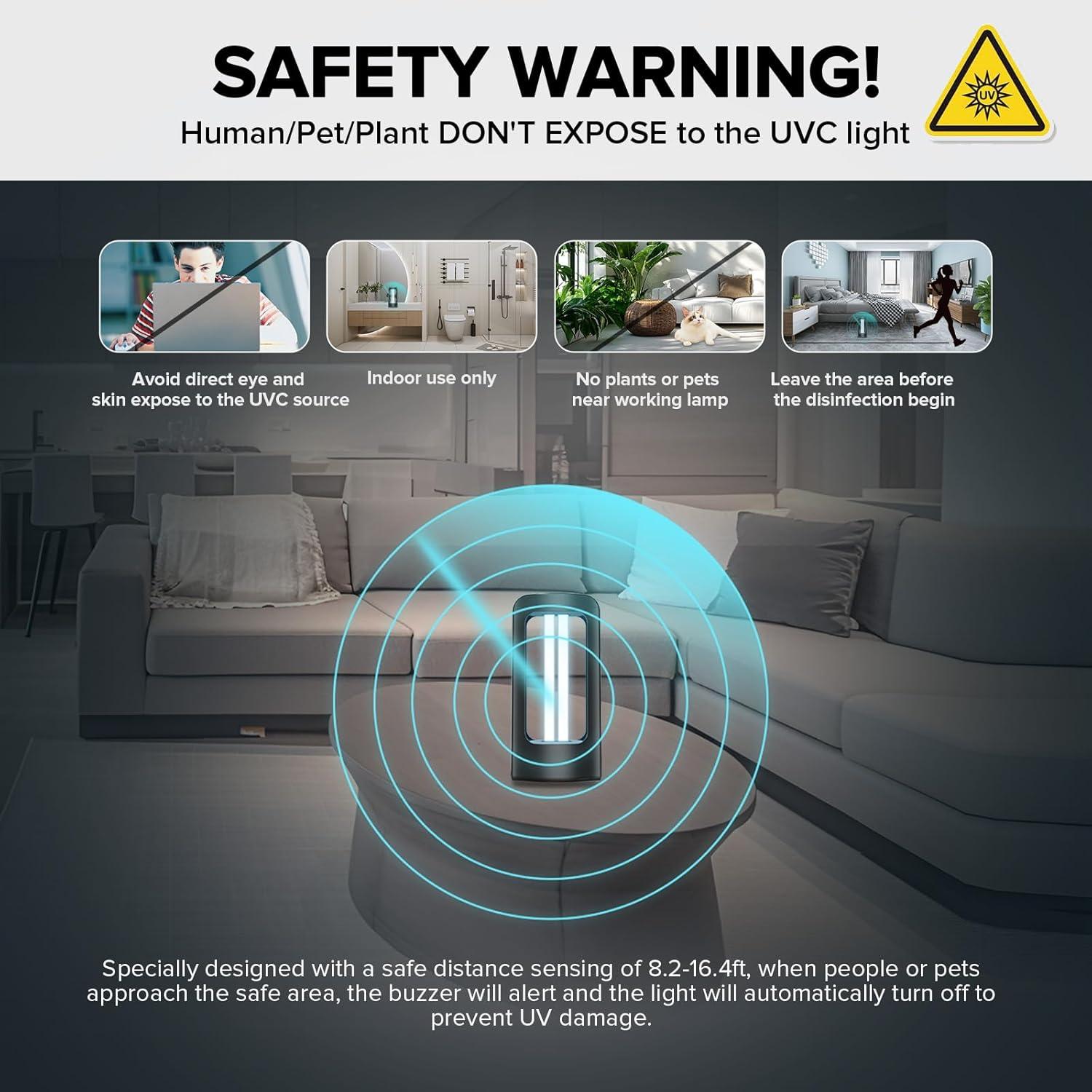 Lámpara Desinfectante UV SANSI 18W con Control Remoto