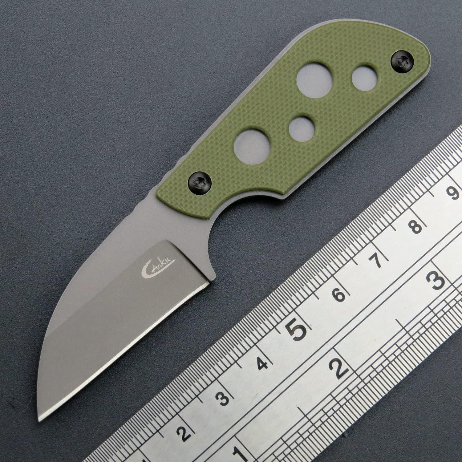 Cuchillo de Cuello EDC Ccanku C1297 9Cr18Mov Verde Militar