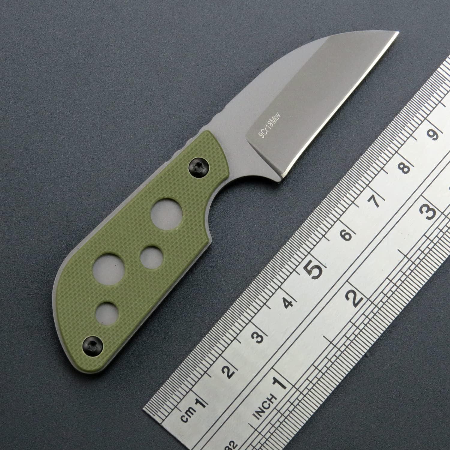 Cuchillo de Cuello EDC Ccanku C1297 9Cr18Mov Verde Militar
