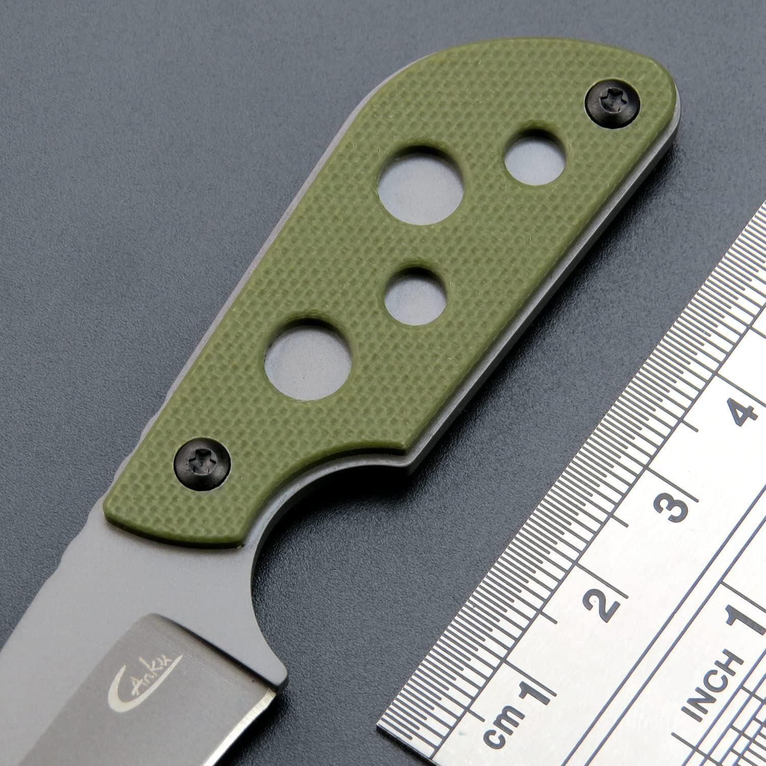 Cuchillo de Cuello EDC Ccanku C1297 9Cr18Mov Verde Militar