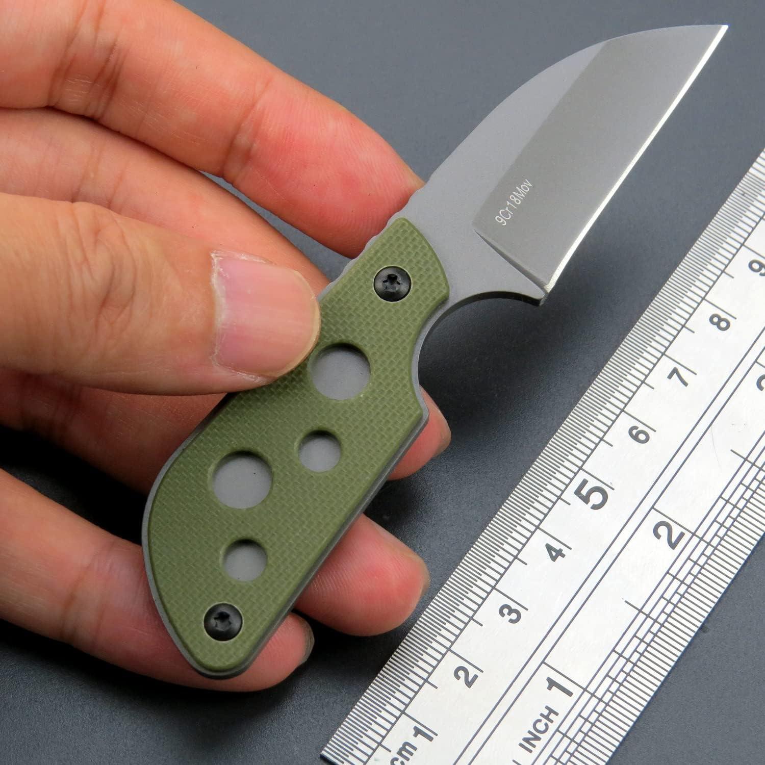 Cuchillo de Cuello EDC Ccanku C1297 9Cr18Mov Verde Militar