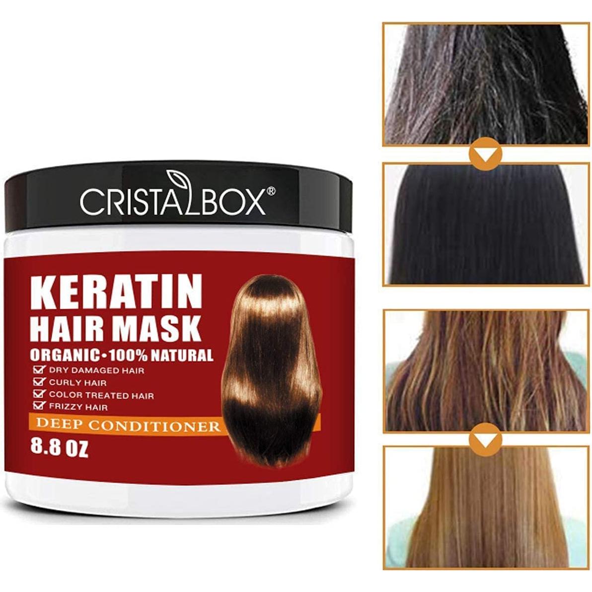 Mascarilla de Keratina CRISTALBOX 250g Hidratante para Cabello