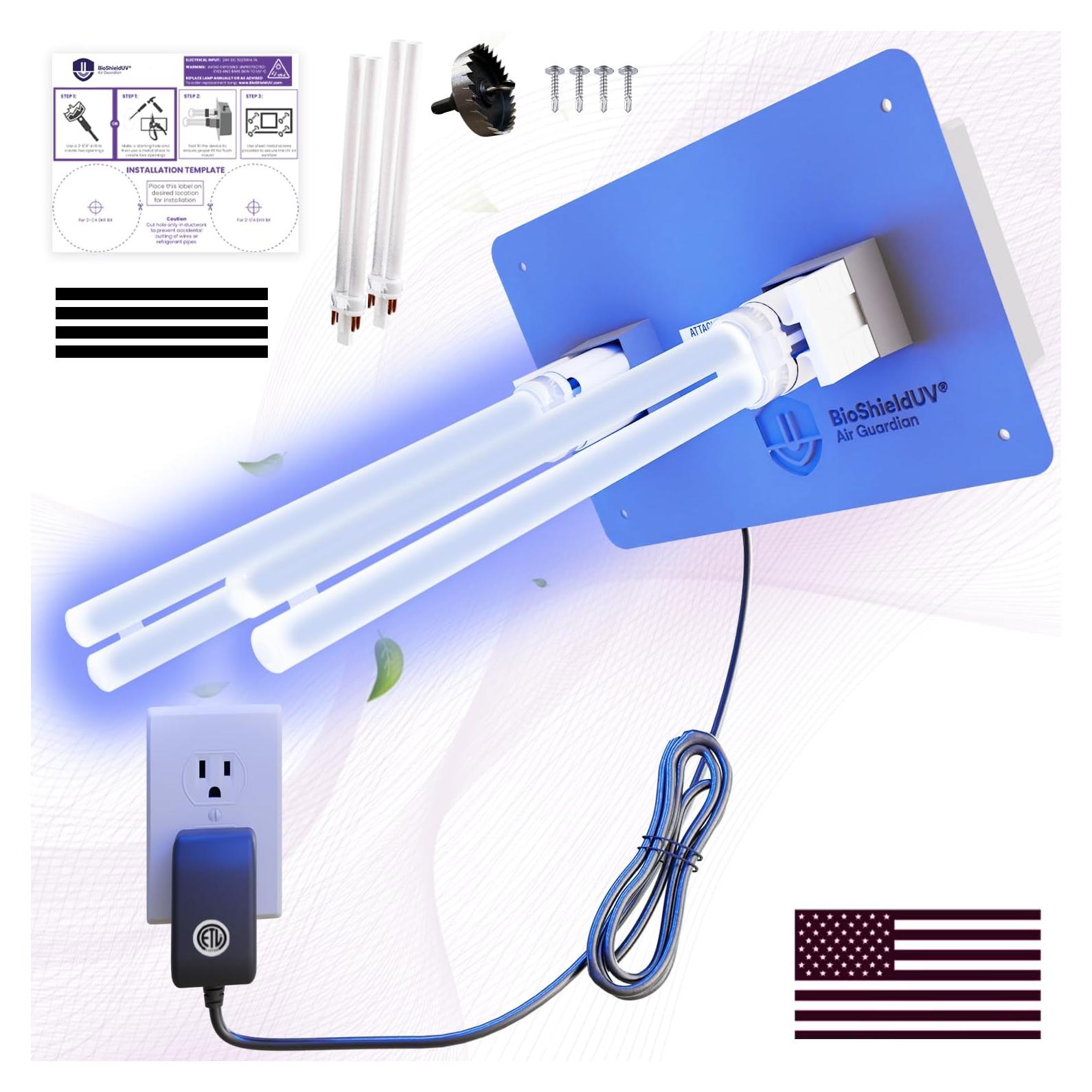 Purificador de Aire BioShieldUV® 18W con Luz UV para HVAC