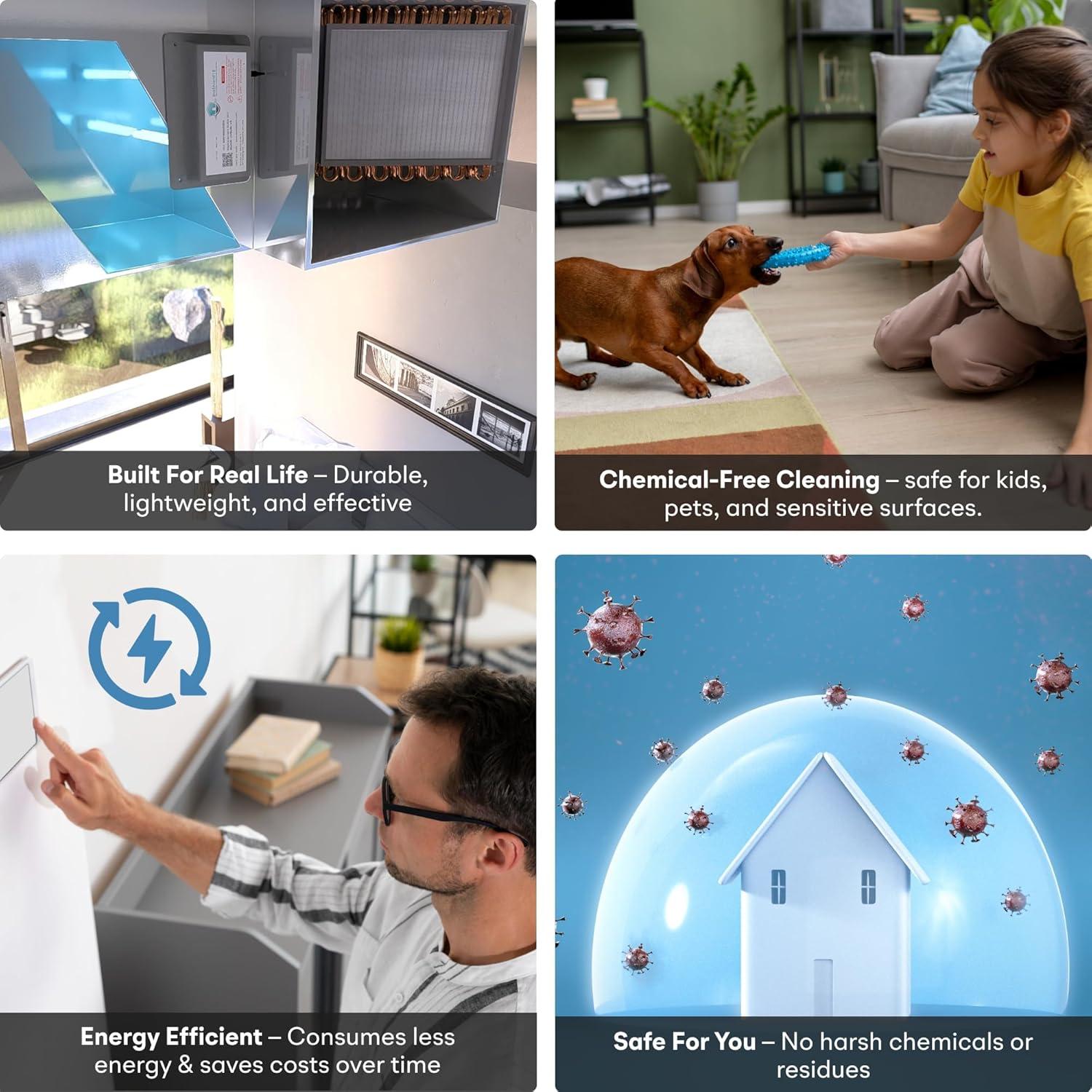 Purificador de Aire BioShieldUV® 18W con Luz UV para HVAC