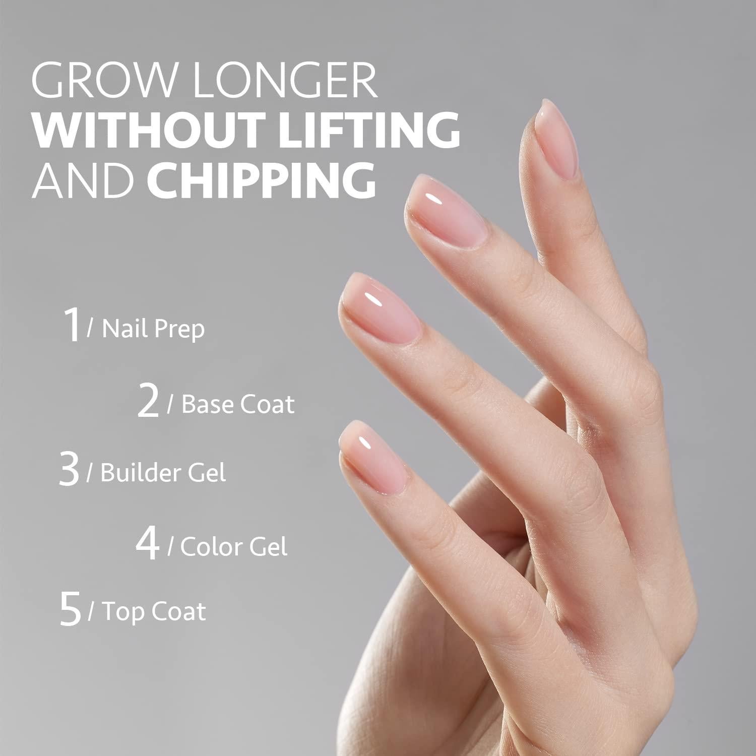 Gel Constructor Transparente GAOY 16ml para Uñas Fuertes