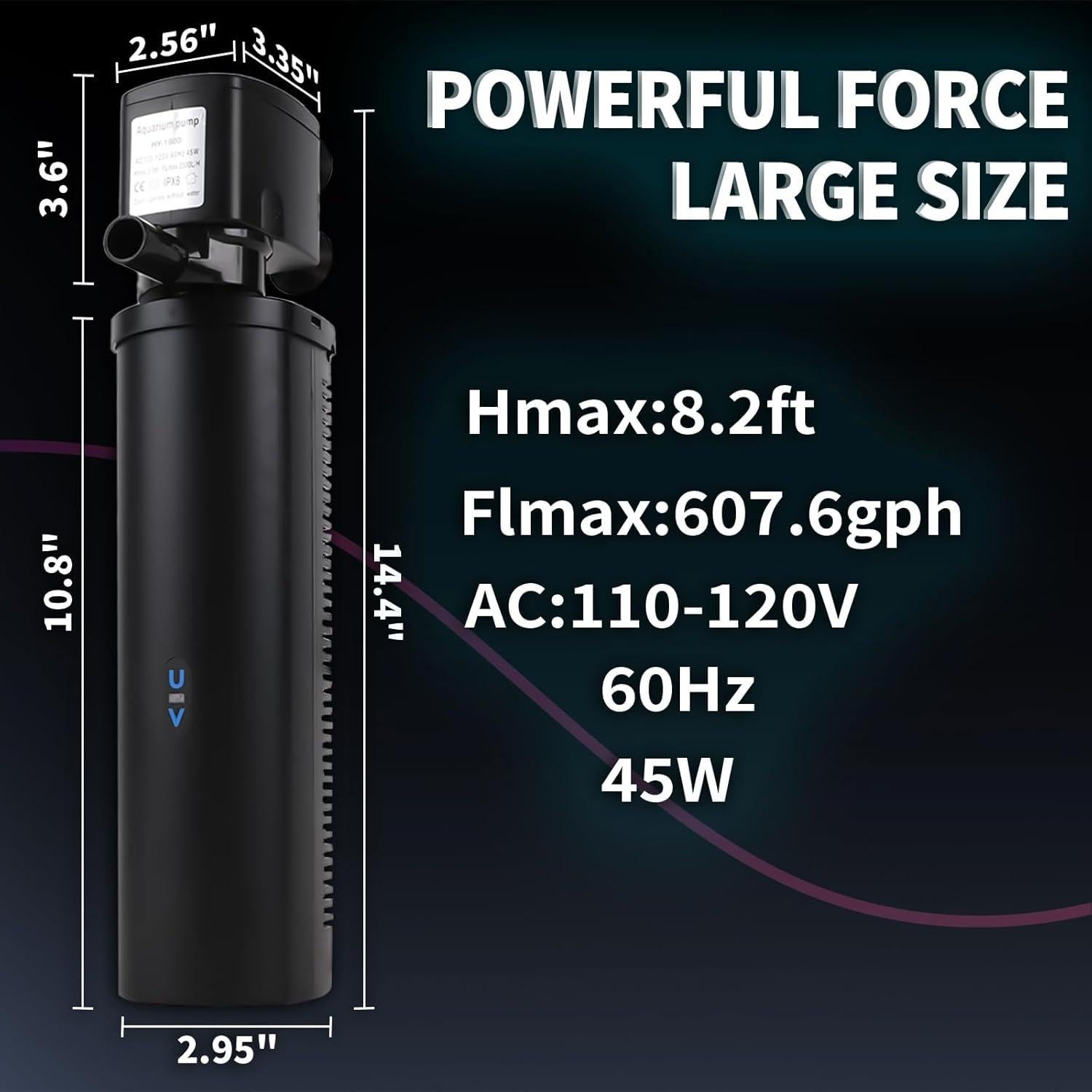 Filtro de piscina Coospider P10F 600L/h con luz UV