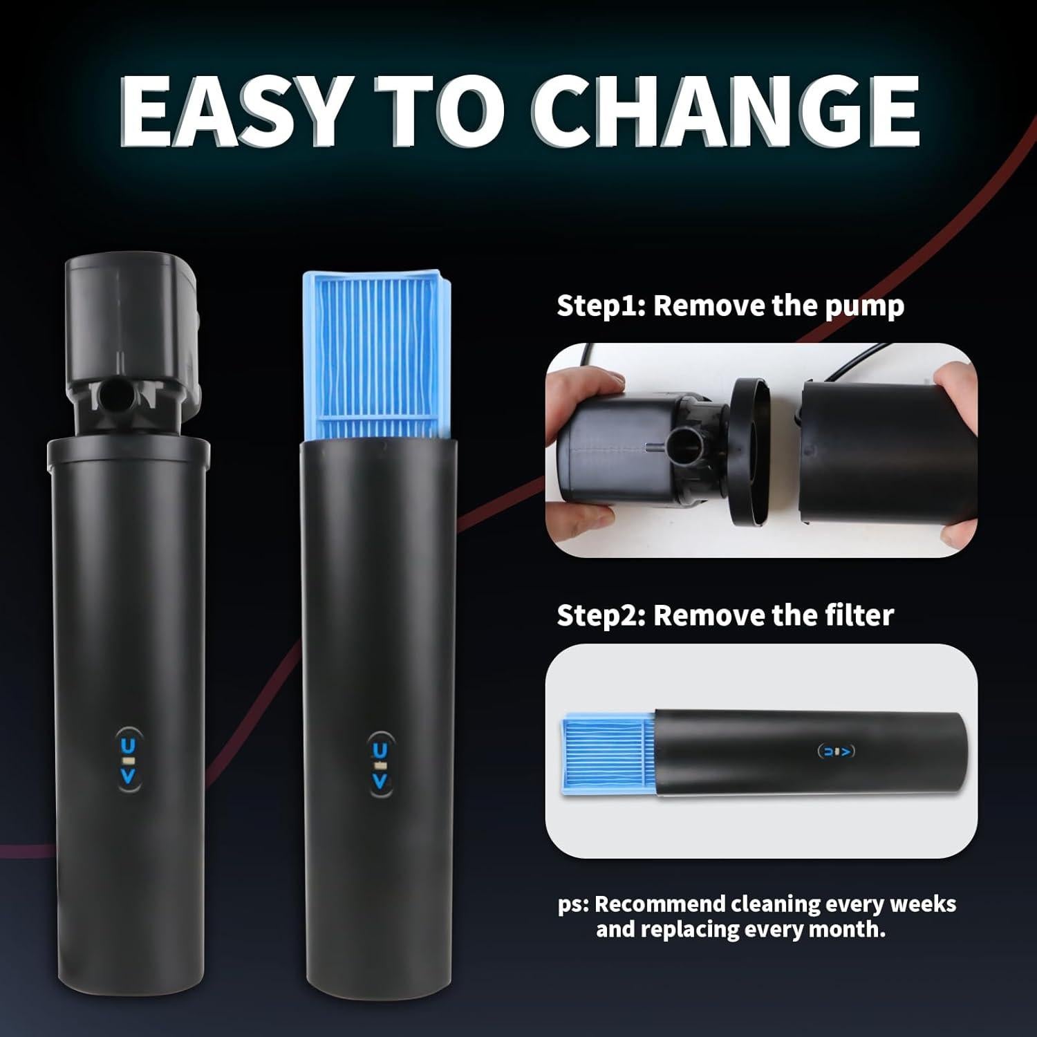 Filtro de piscina Coospider P10F 600L/h con luz UV