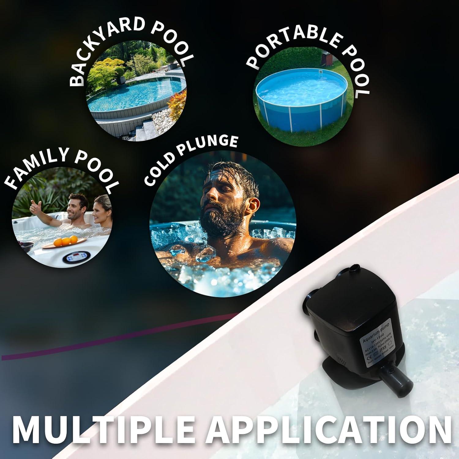 Filtro de piscina Coospider P10F 600L/h con luz UV