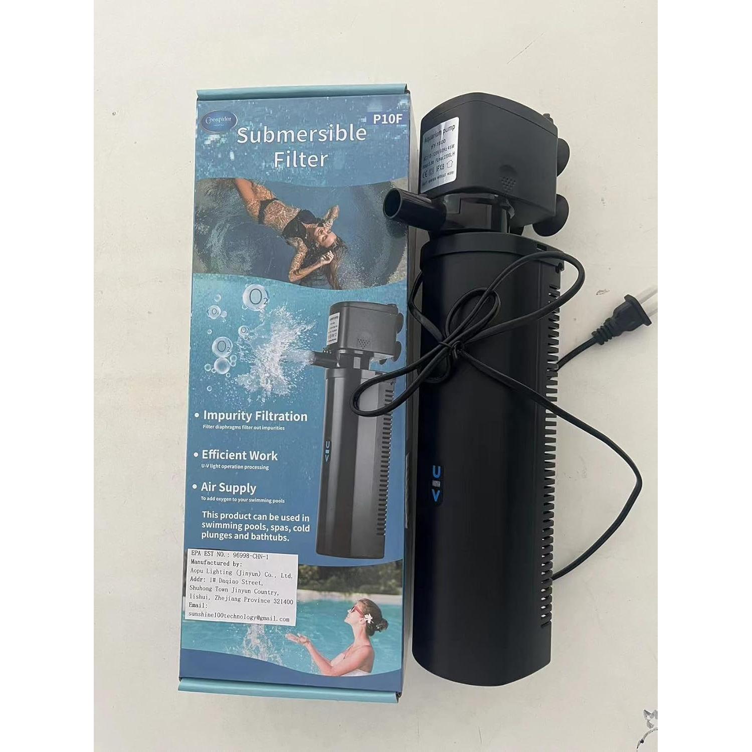 Filtro de piscina Coospider P10F 600L/h con luz UV