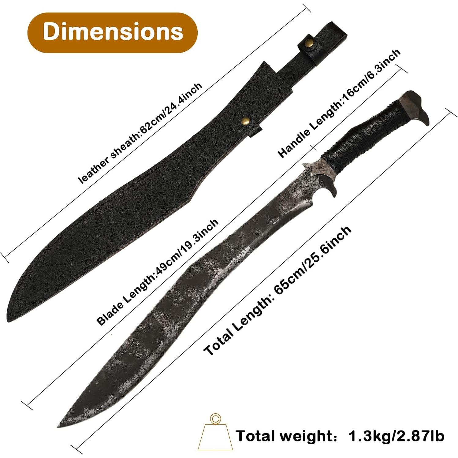 Machete FunrBolt-kt XEL-076 de Acero Alto Manganeso 65 cm