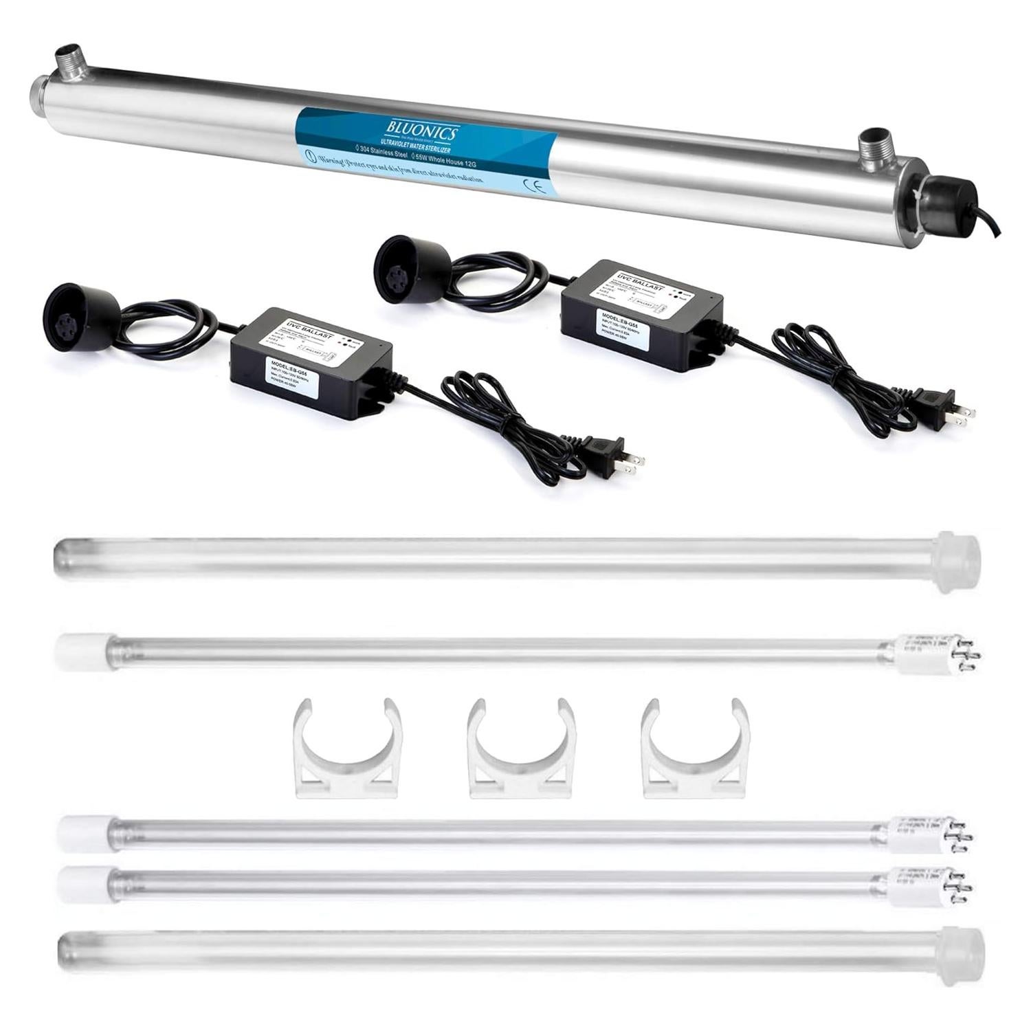 Purificador de Agua UV Bluonics 55W 12 GPM para Casa