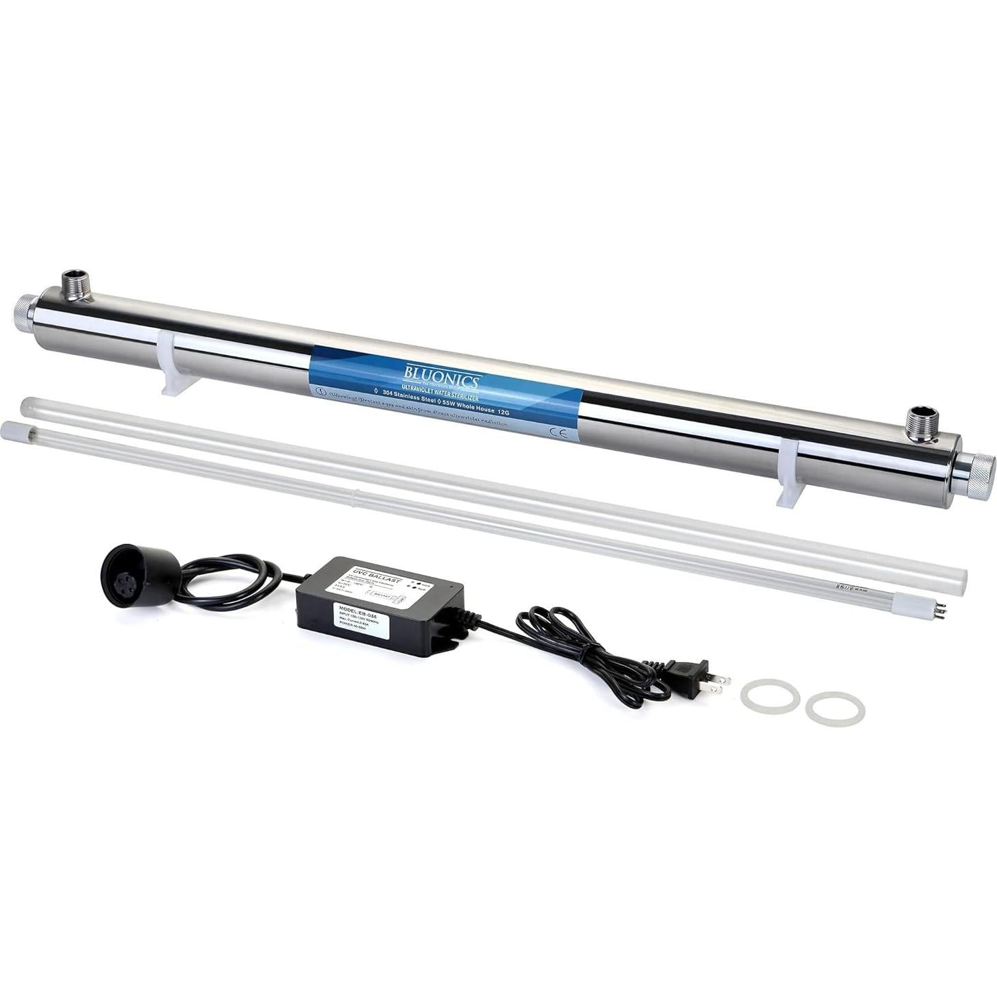 Purificador de Agua UV Bluonics 55W 12 GPM para Casa