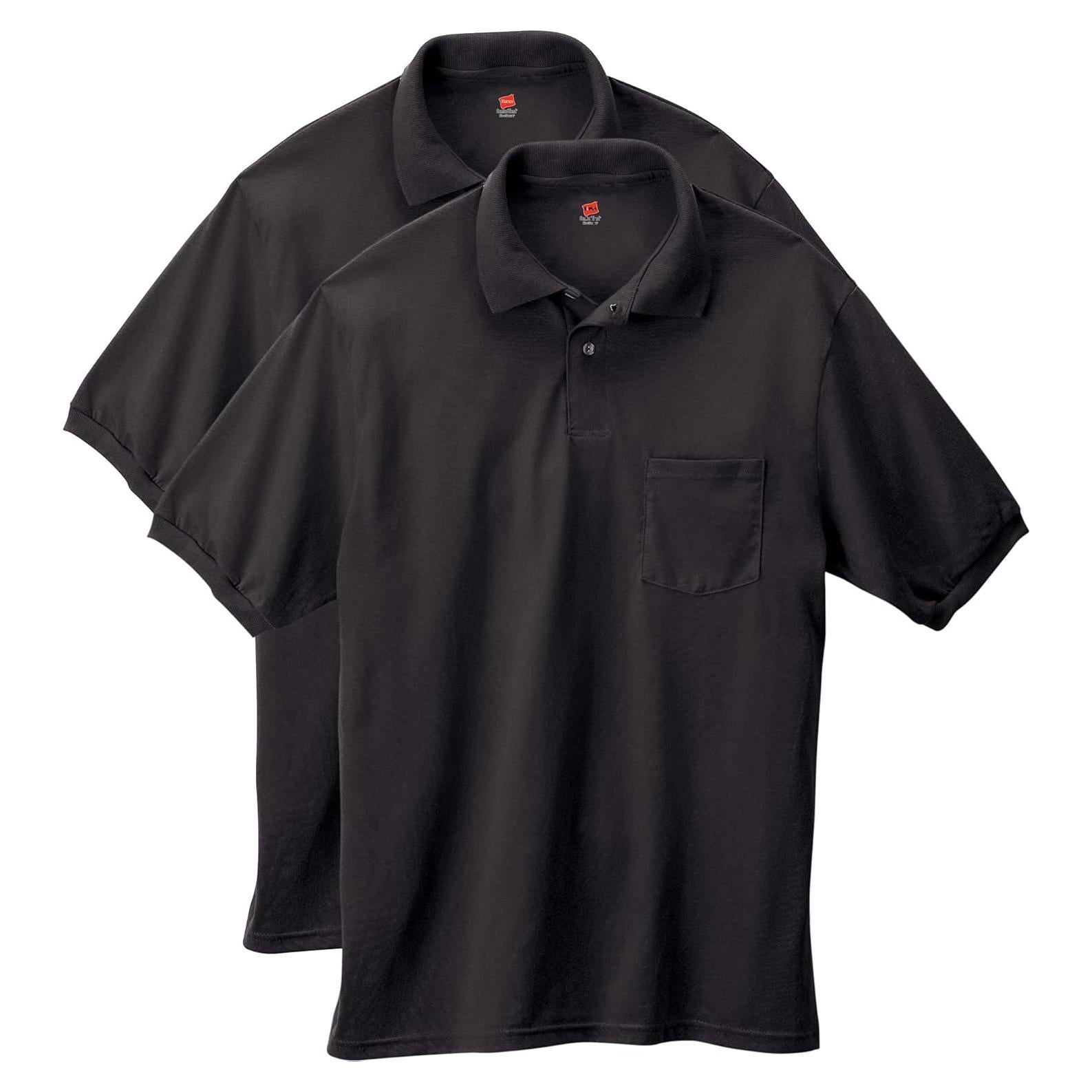 Polo de manga corta Hanes EcoSmart 2 unidades negro XX-Large