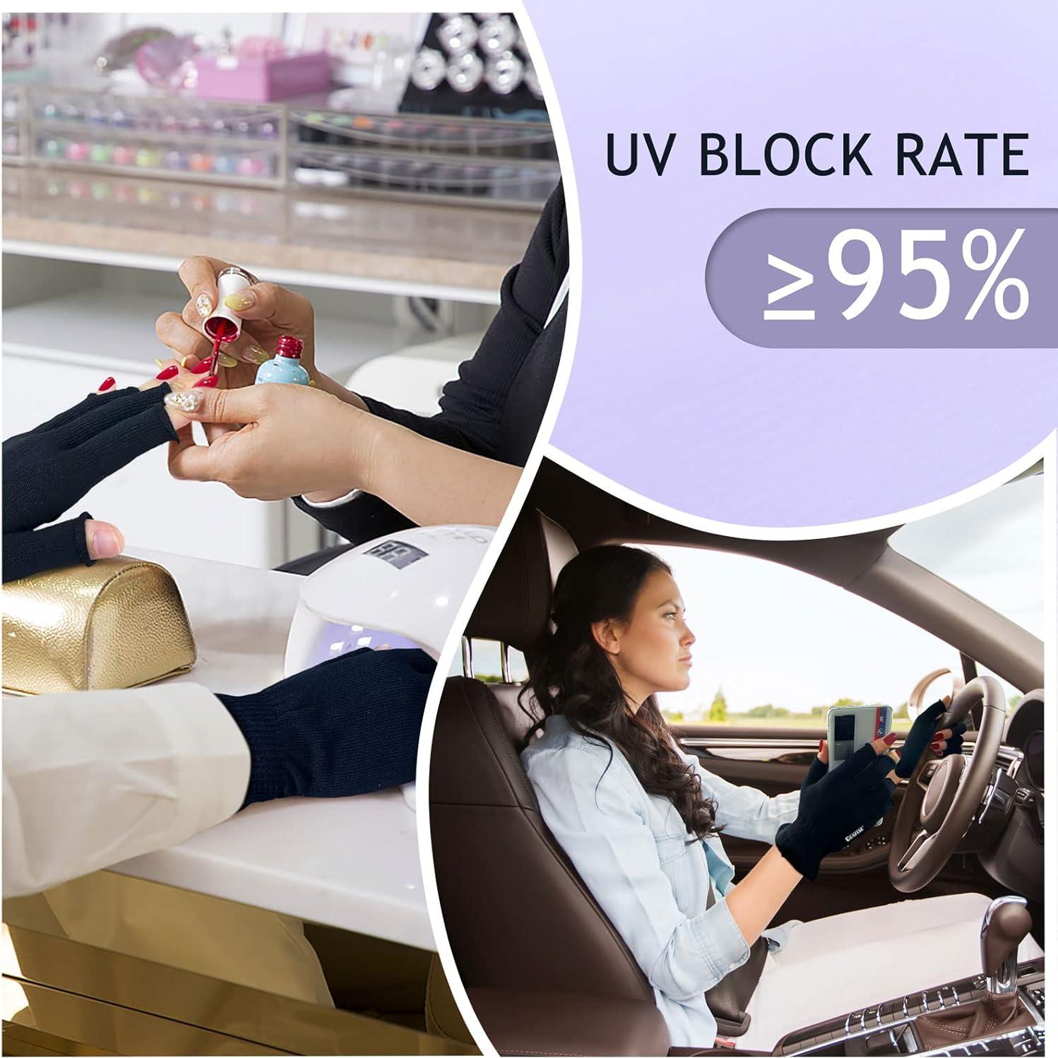 Guantes Hidratantes MIG4U Sin Dedos S/M 3 Pares Negro