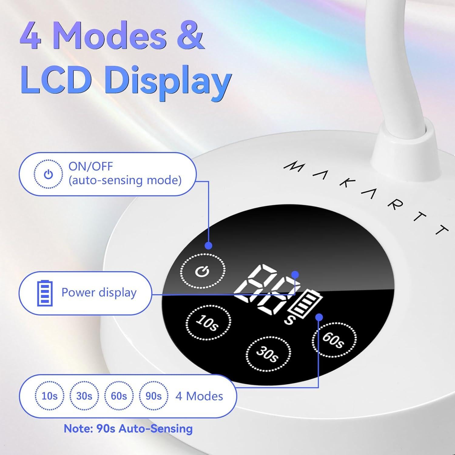 Lámpara UV Makartt 30W Recargable con Sensor Automático