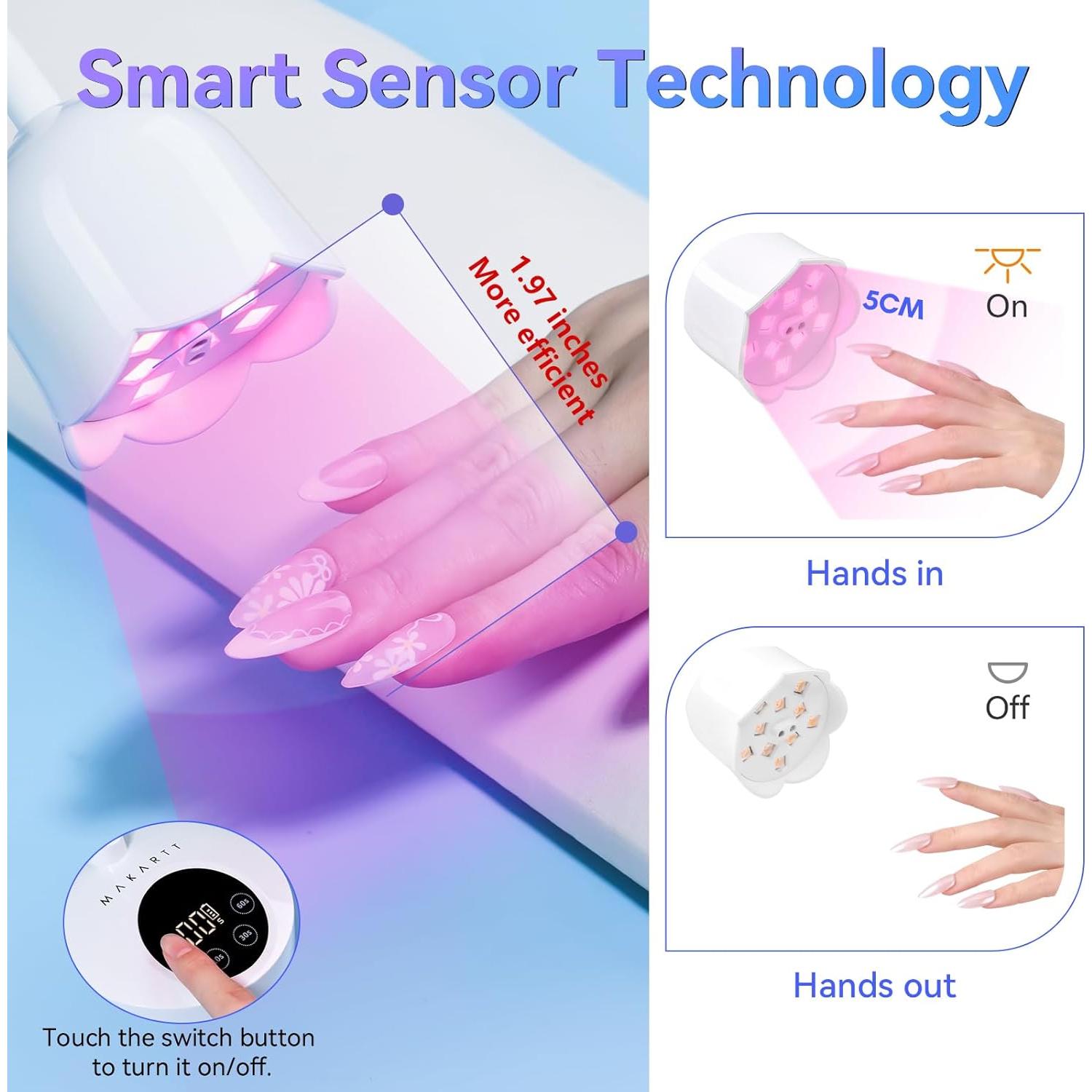 Lámpara UV Makartt 30W Recargable con Sensor Automático