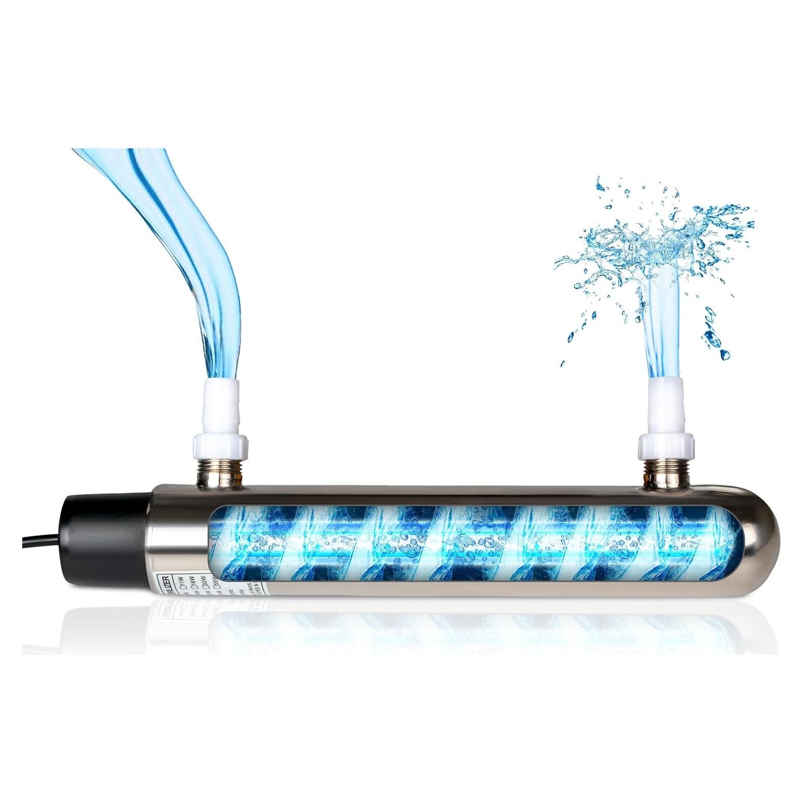 Clarificador UV 12W Coospider Acero Inoxidable para 500L