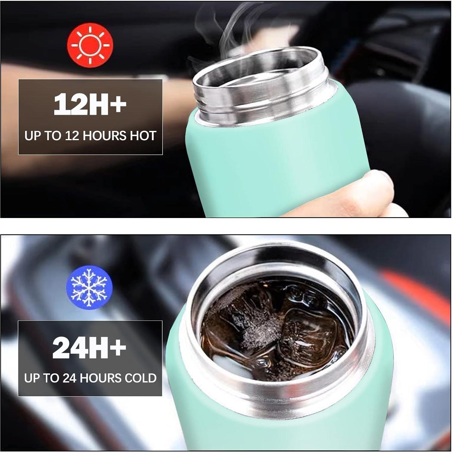 Botella de Agua Aislada ArtSo 750ml Verde/Rosa Doble Pared