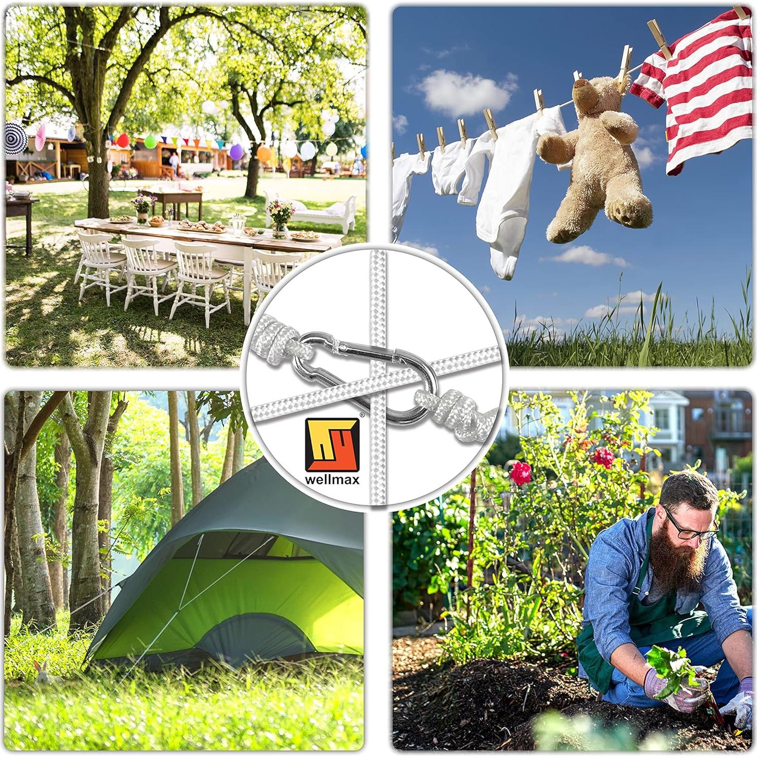 Cuerda Polipropileno Trenzada Wellmax 30,48 m Resistente UV