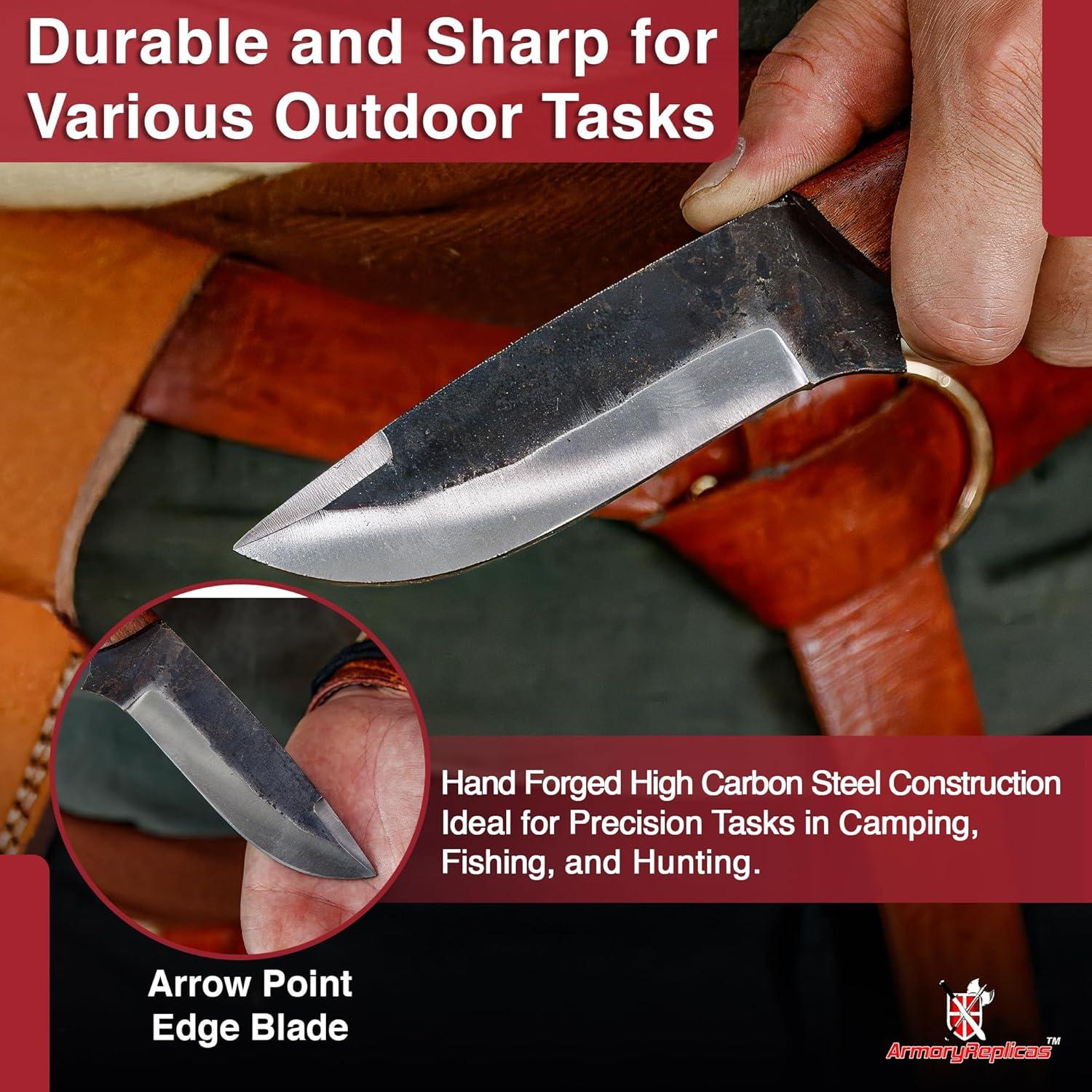 Cuchillo de Caza Réplicas de Armory 22.86 cm Acero Carbono Madera