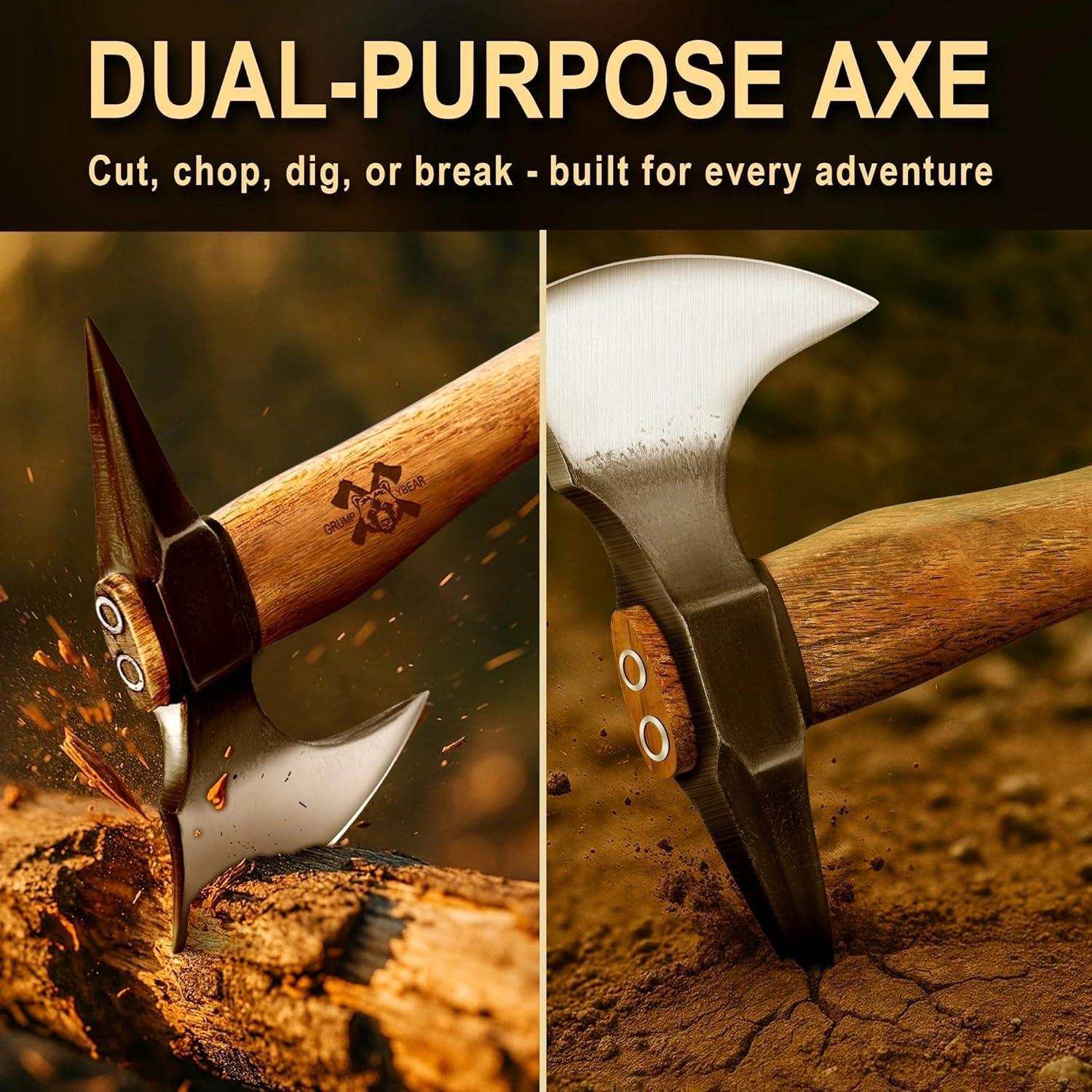 Hacha de Supervivencia Grumpy Bear 38.1 cm - Acero Alto Carbono