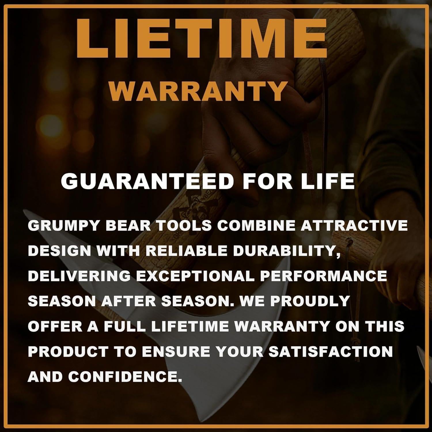 Hacha de Supervivencia Grumpy Bear 38.1 cm - Acero Alto Carbono