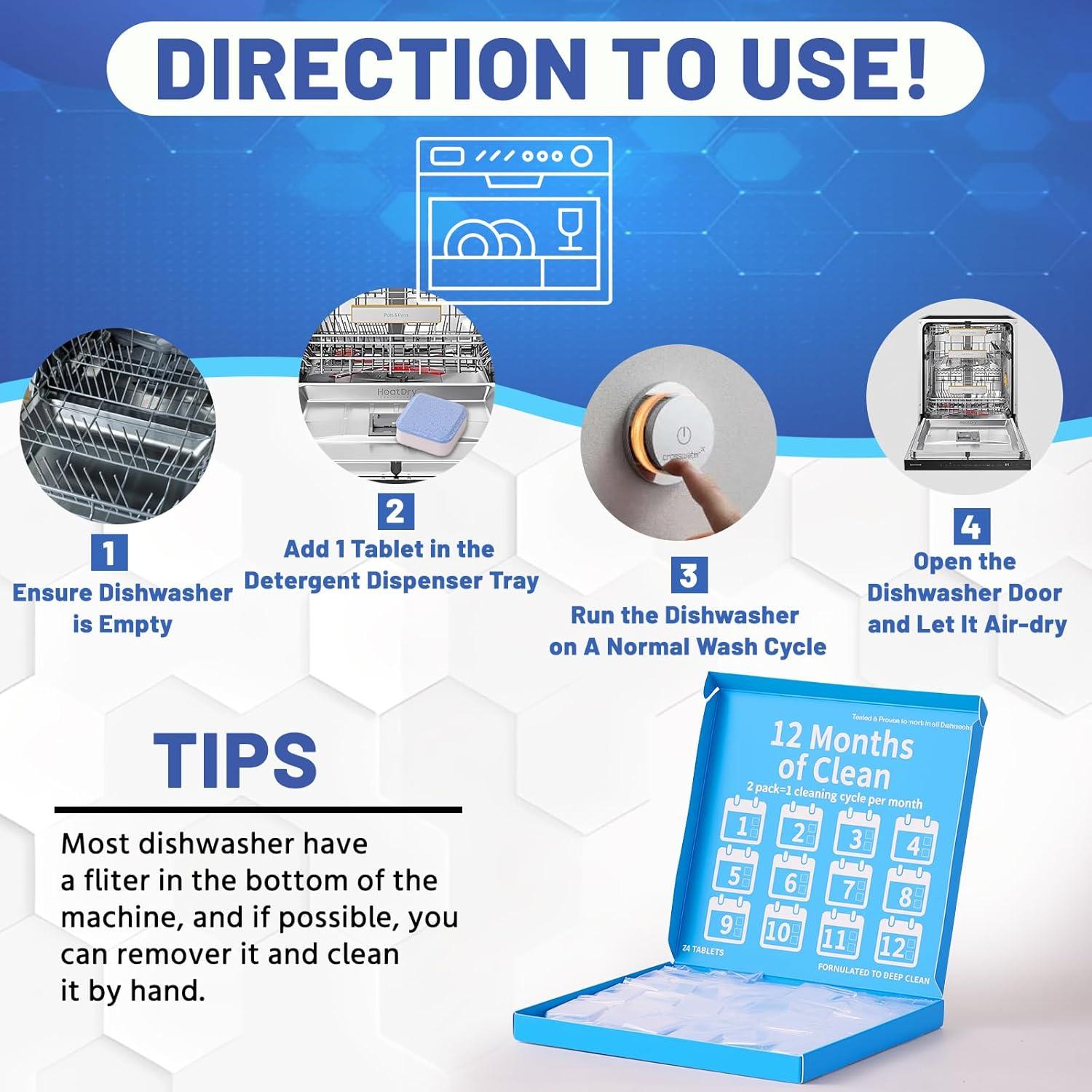 Tabletas Limpiadoras BUBCLEAN para Lavavajillas - 24 Unidades