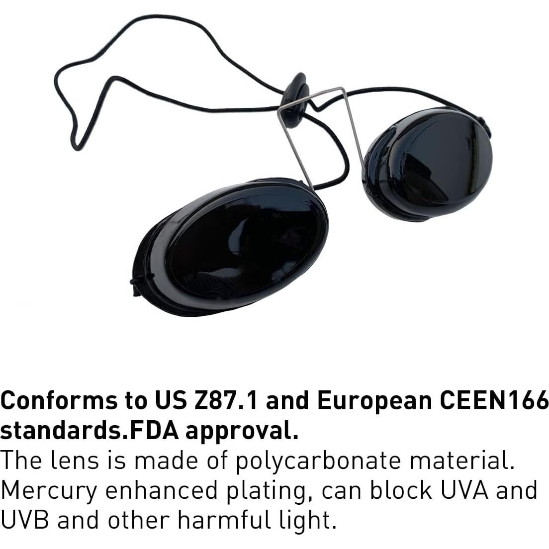 Gafas Protectores IPL LED UV PC Ajustables Transparentes