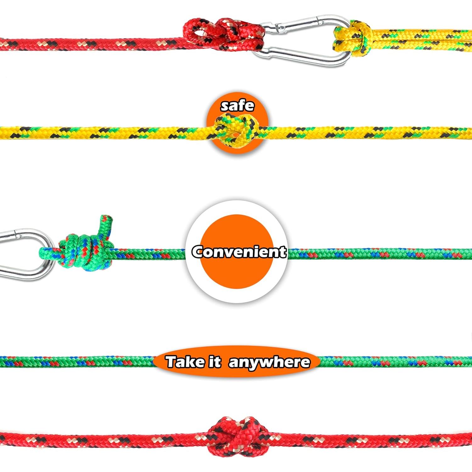 Cuerda Trenzada Wellmax 4 Pack 15,24m Multicolor Resistente