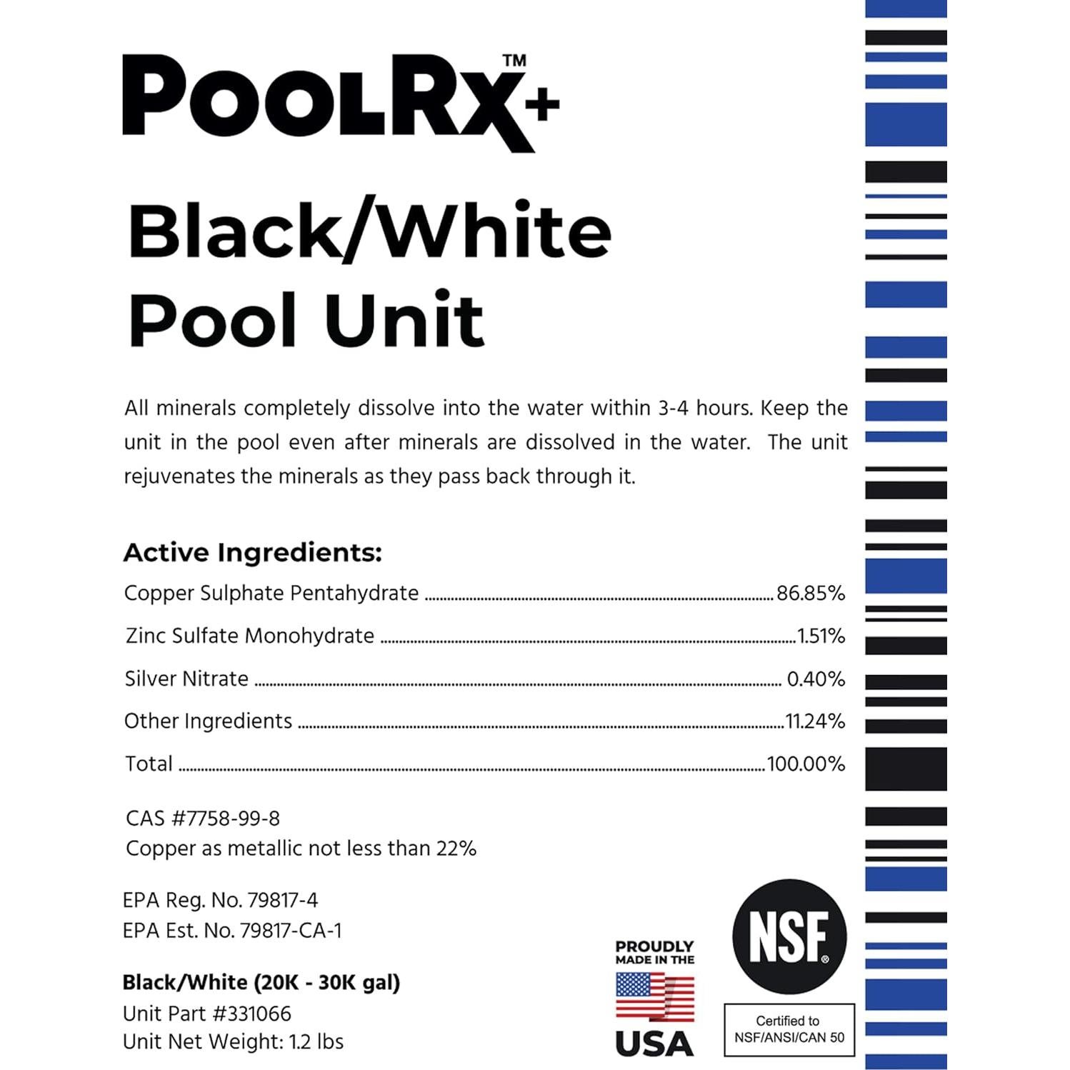 Unidad de piscina PoolRX+ 20k-30k litros - Control de algas