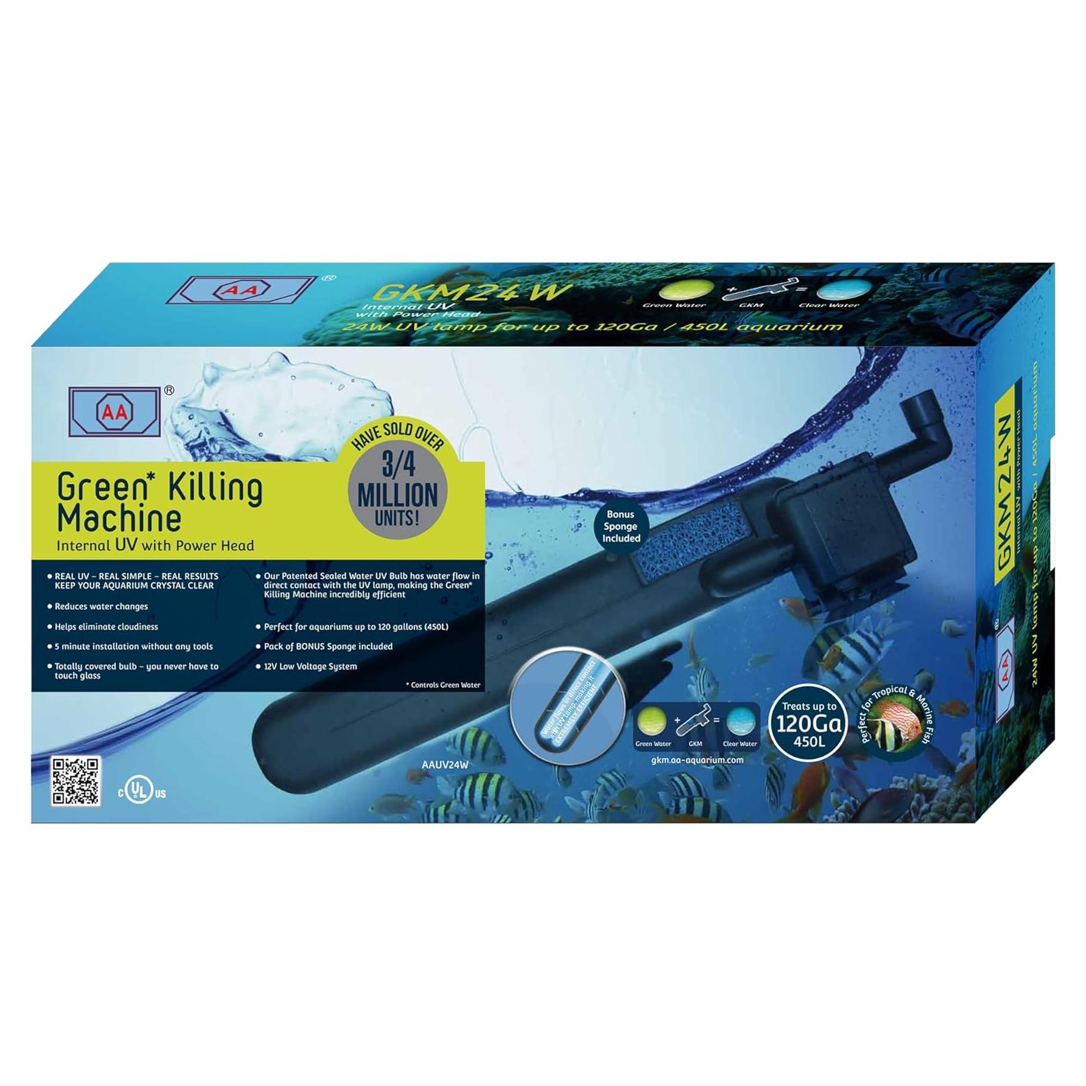 Sistema UV Interno AA GKM24W para Acuarios hasta 454L