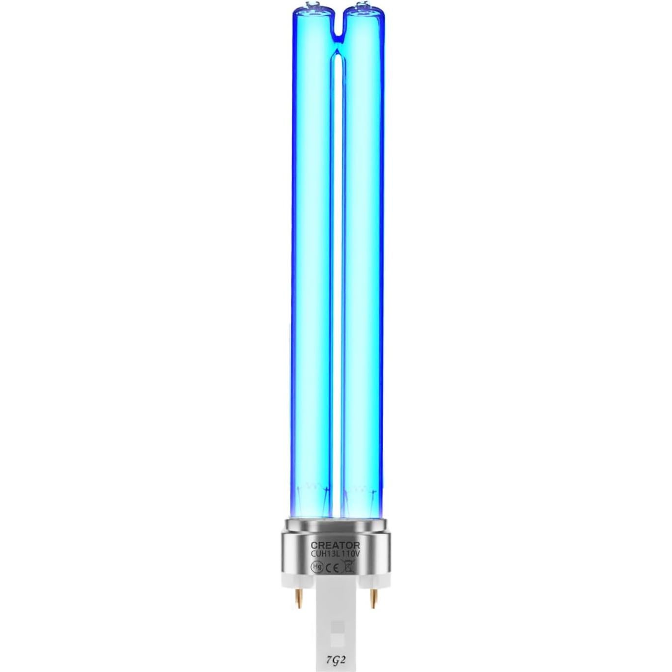 Paquete de 2 bombillas UV-C 13W G23 para estanque Coospider