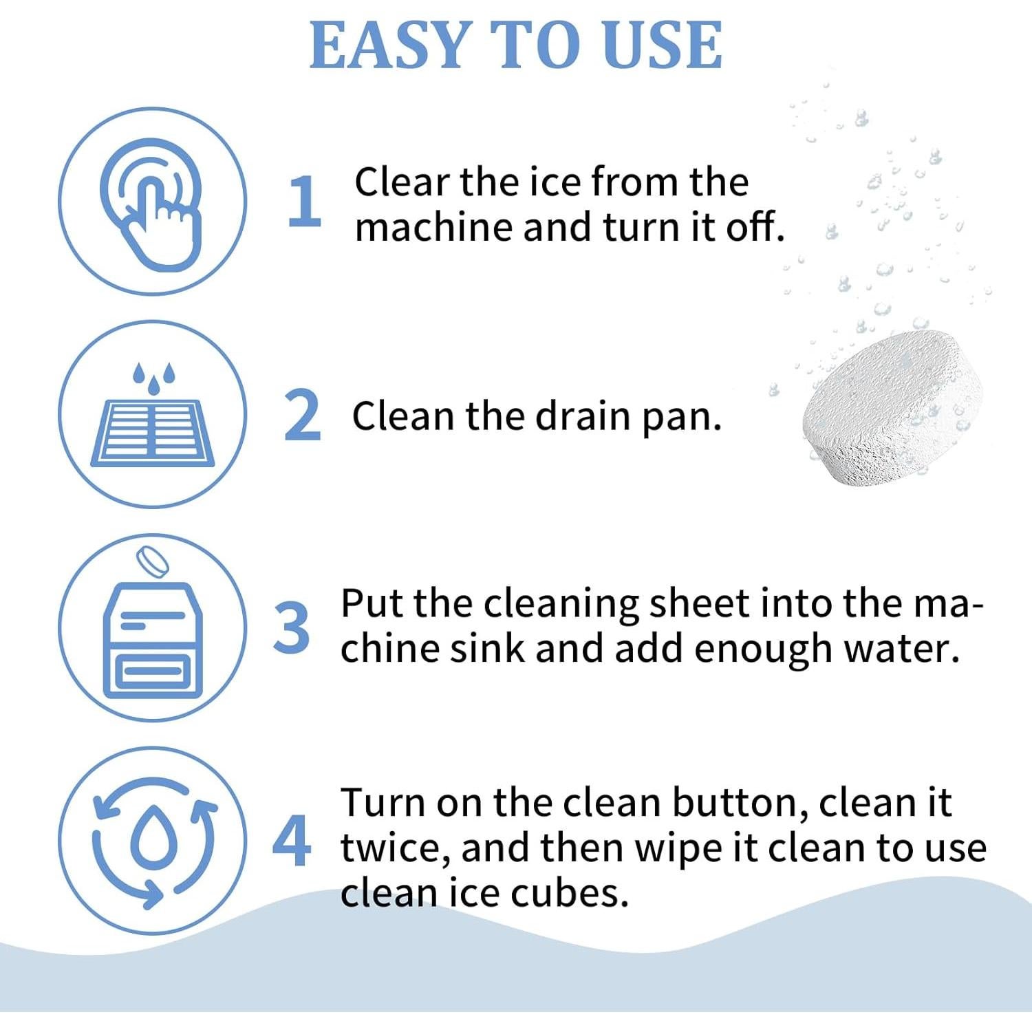 Tabletas Limpiadoras de Hielo Pakimi, 24 Tabletas Desincrustantes