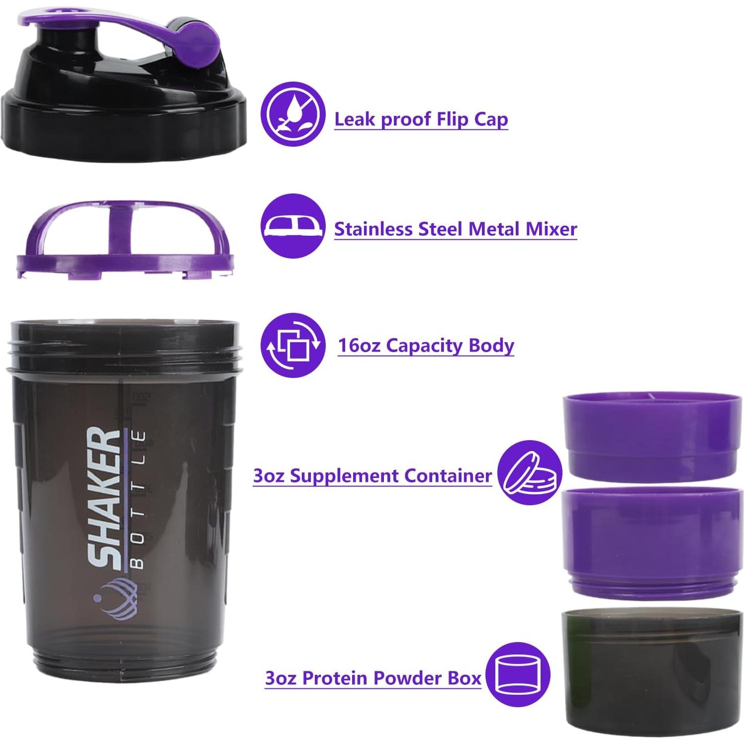 Botella Mezcladora de Proteína VIGIND 650ml A Prueba de Fugas