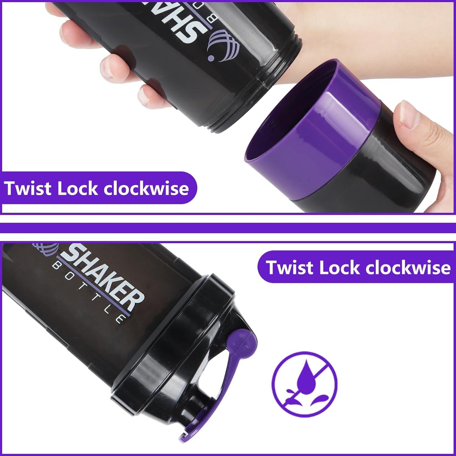 Botella Mezcladora de Proteína VIGIND 650ml A Prueba de Fugas