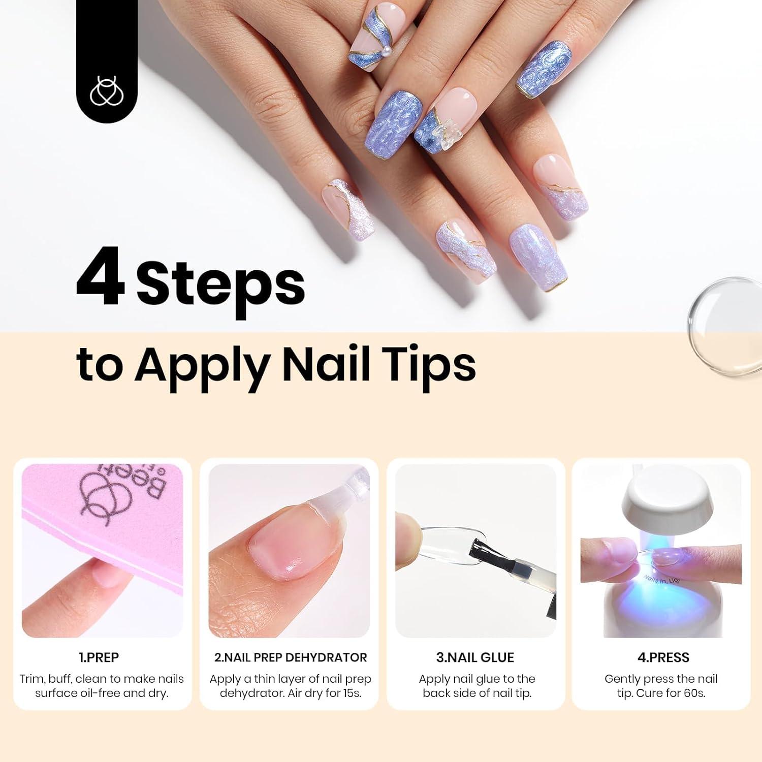 Kit 9 en 1 de Deshidratador y Pegamento de Uñas Beetles