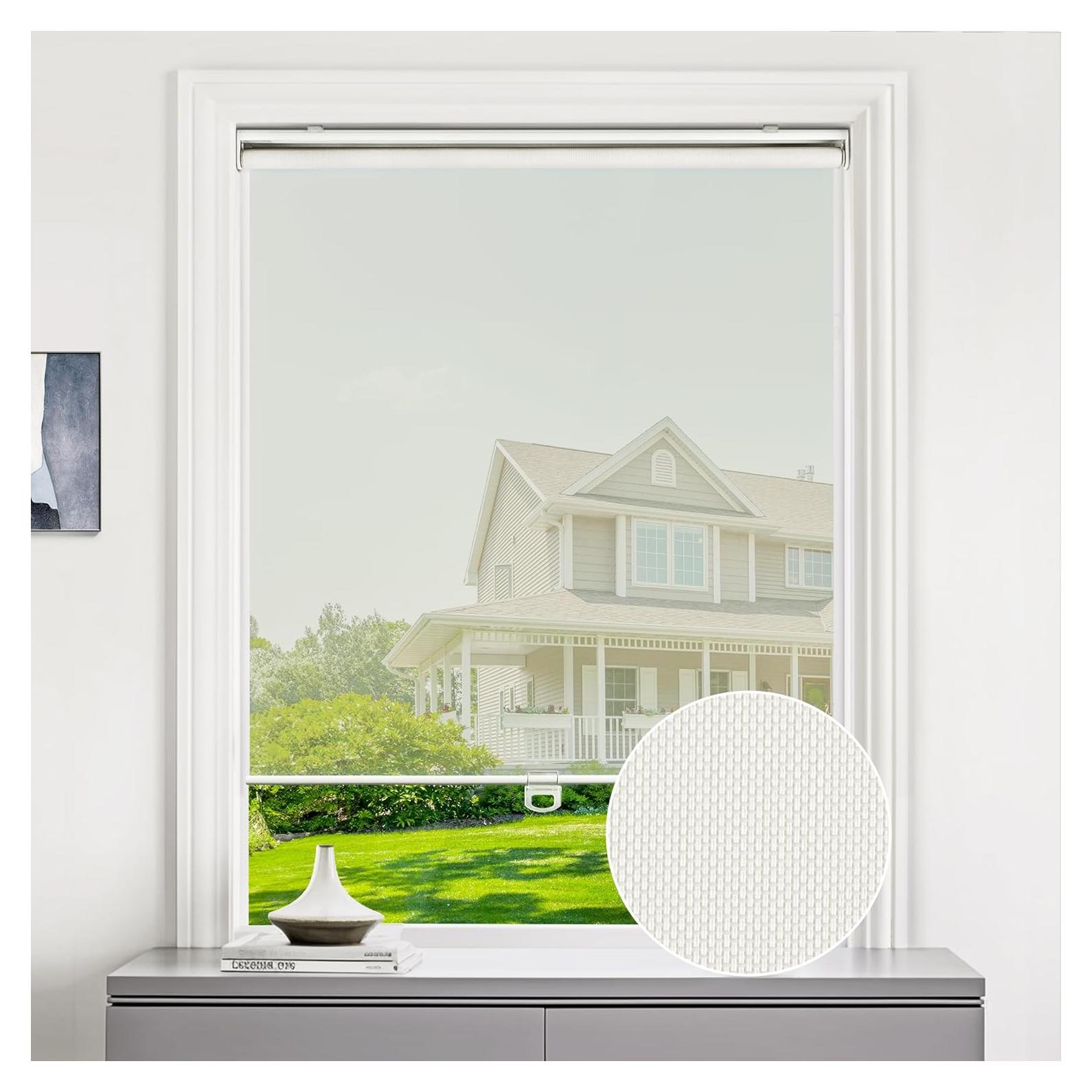 Cortina Roller LazBlinds Beige 81x183 cm Sin Cuerda UV