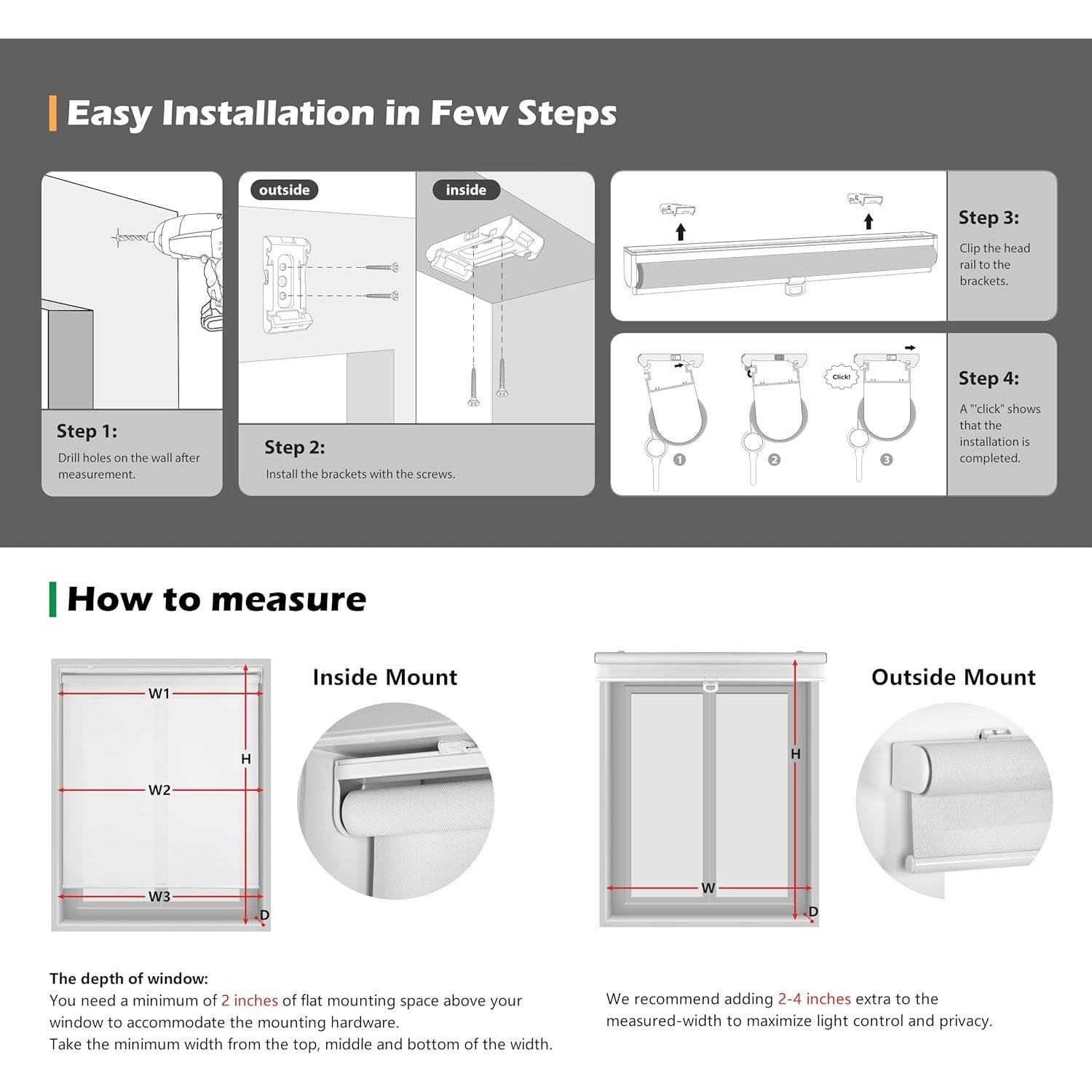 Cortina Roller LazBlinds Beige 81x183 cm Sin Cuerda UV