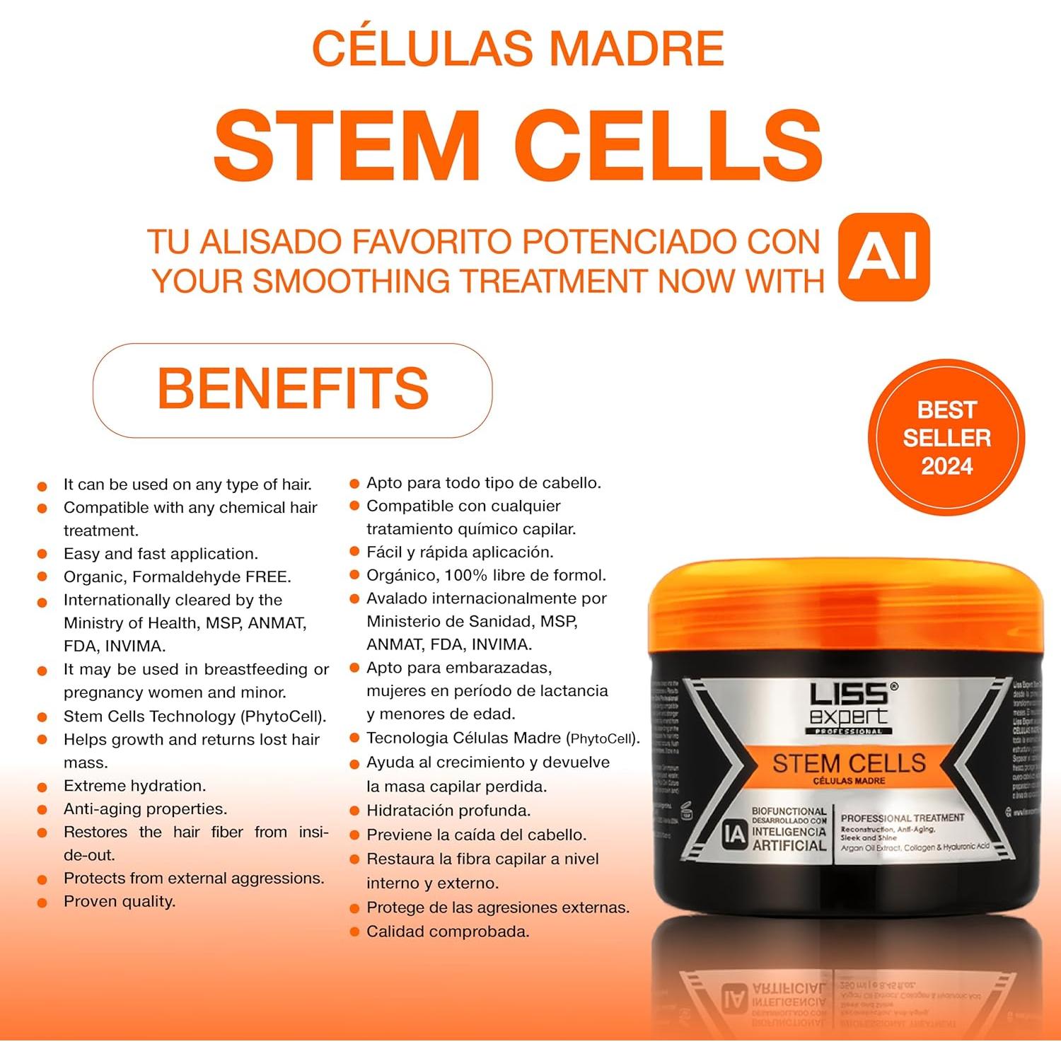 Tratamiento Alisador Liss Expert 2x240g Orgánico para Cabello