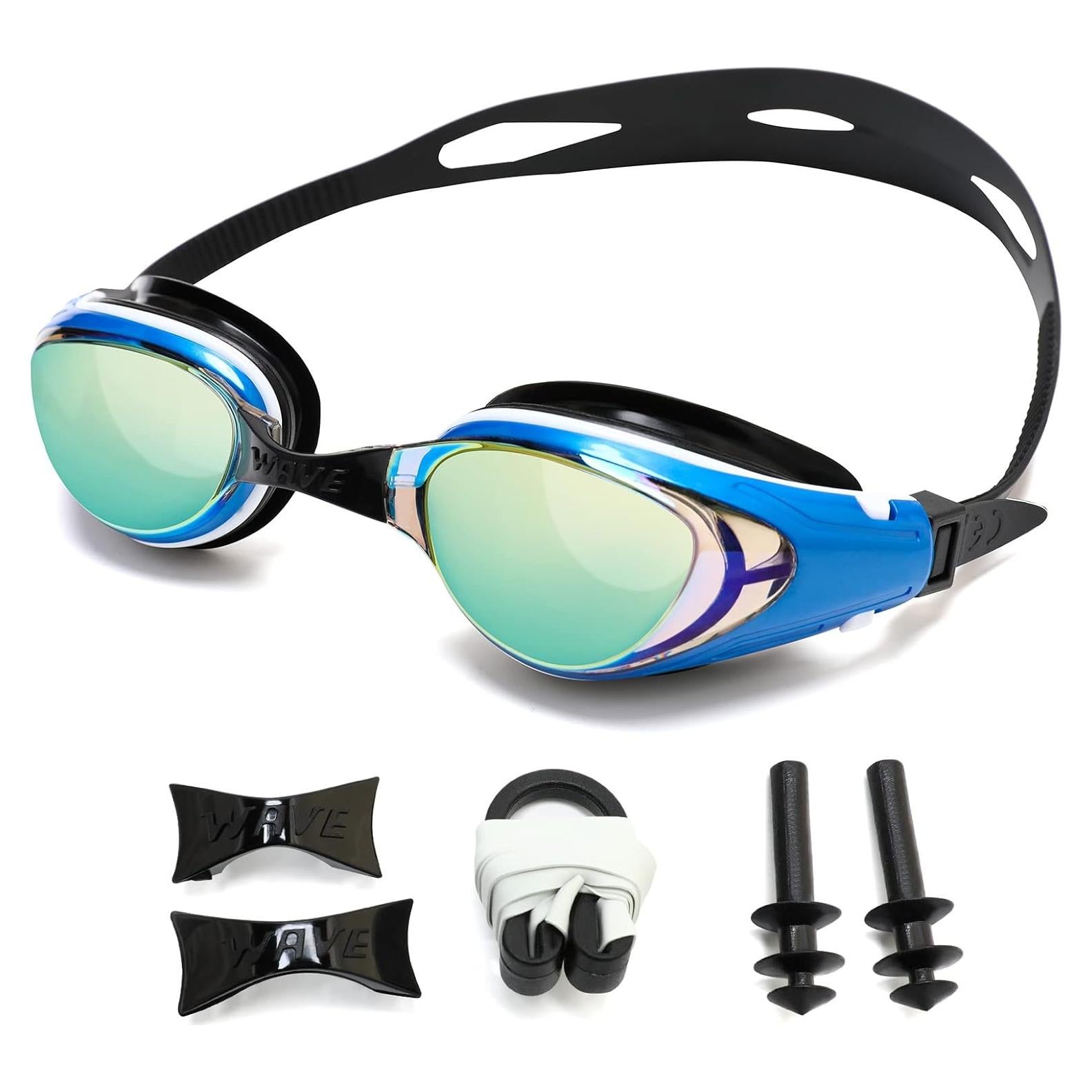 Nearsighted Swim Goggles, Shortsighted Optical Swimming Goggles No Leaking Anti Fog UV Protection for Adult Men Women
