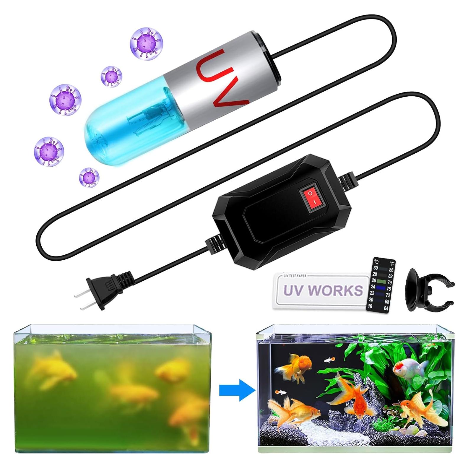 Luz UV para Acuario JAHEA 3W Mini Desinfección Efectiva